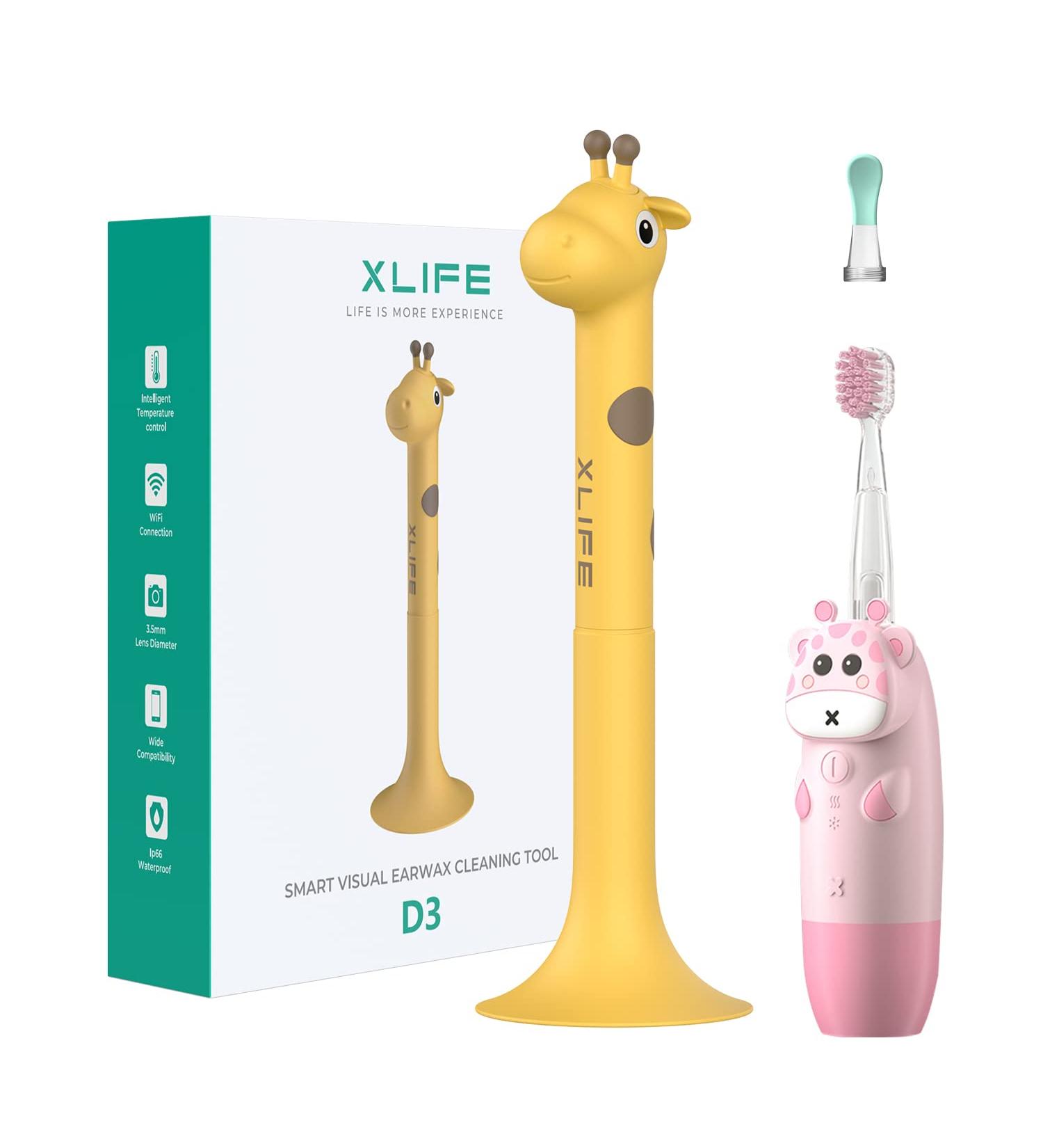 Buy Xlife Electric Toothbrush for Kids | IPX7 Water Resistant | Smart Timer & Ear Wax Removal Tool - Yellow - Buy Online on GoSupps.com