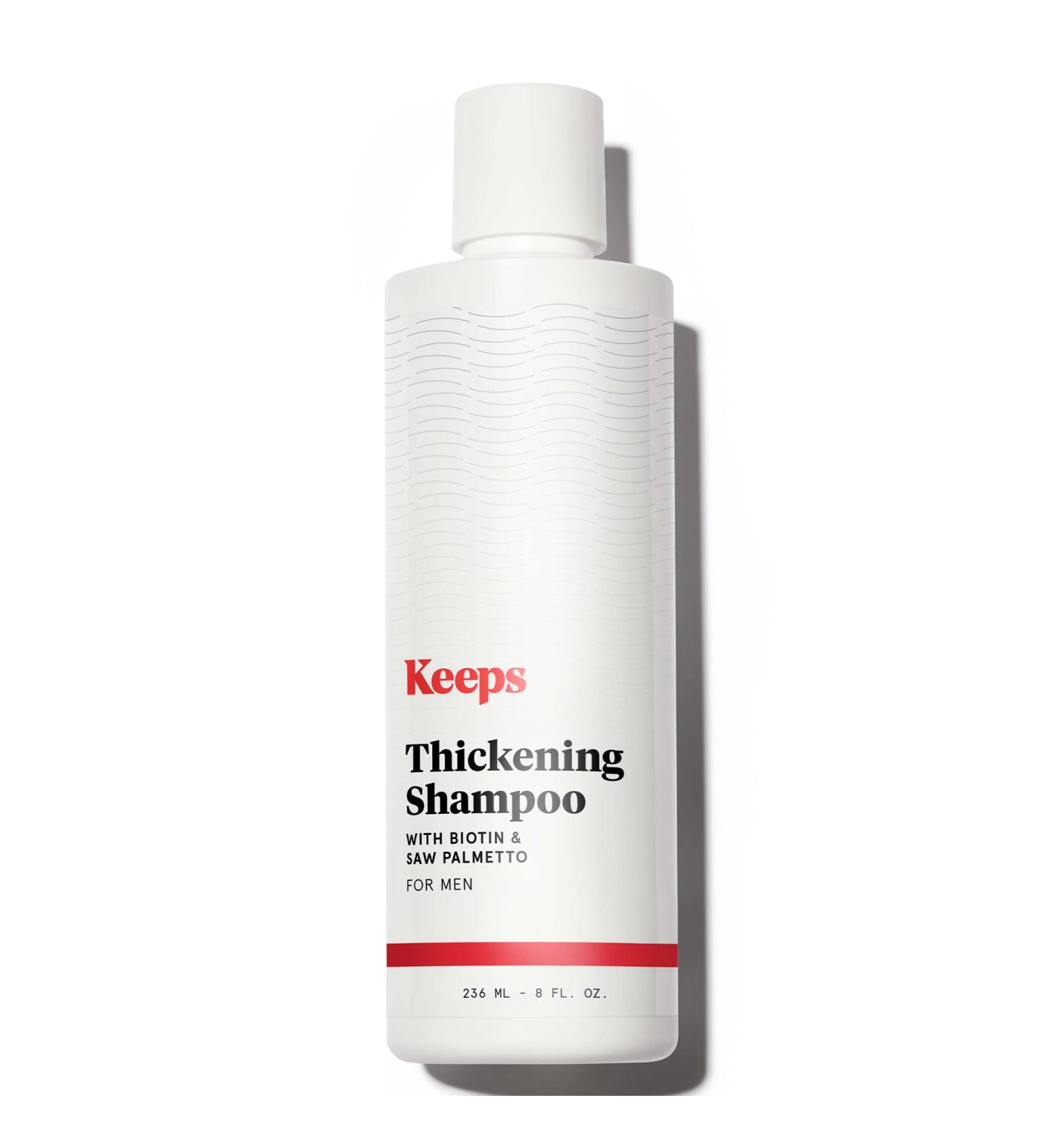 Keeps Biotin Men's Hair Thickening Shampoo for Thinning Hair & Loss - 8oz | Hair Growth & DHT Blocker Treatment with Biotin, Caffeine & Saw Palmetto - Buy Online on GoSupps.com