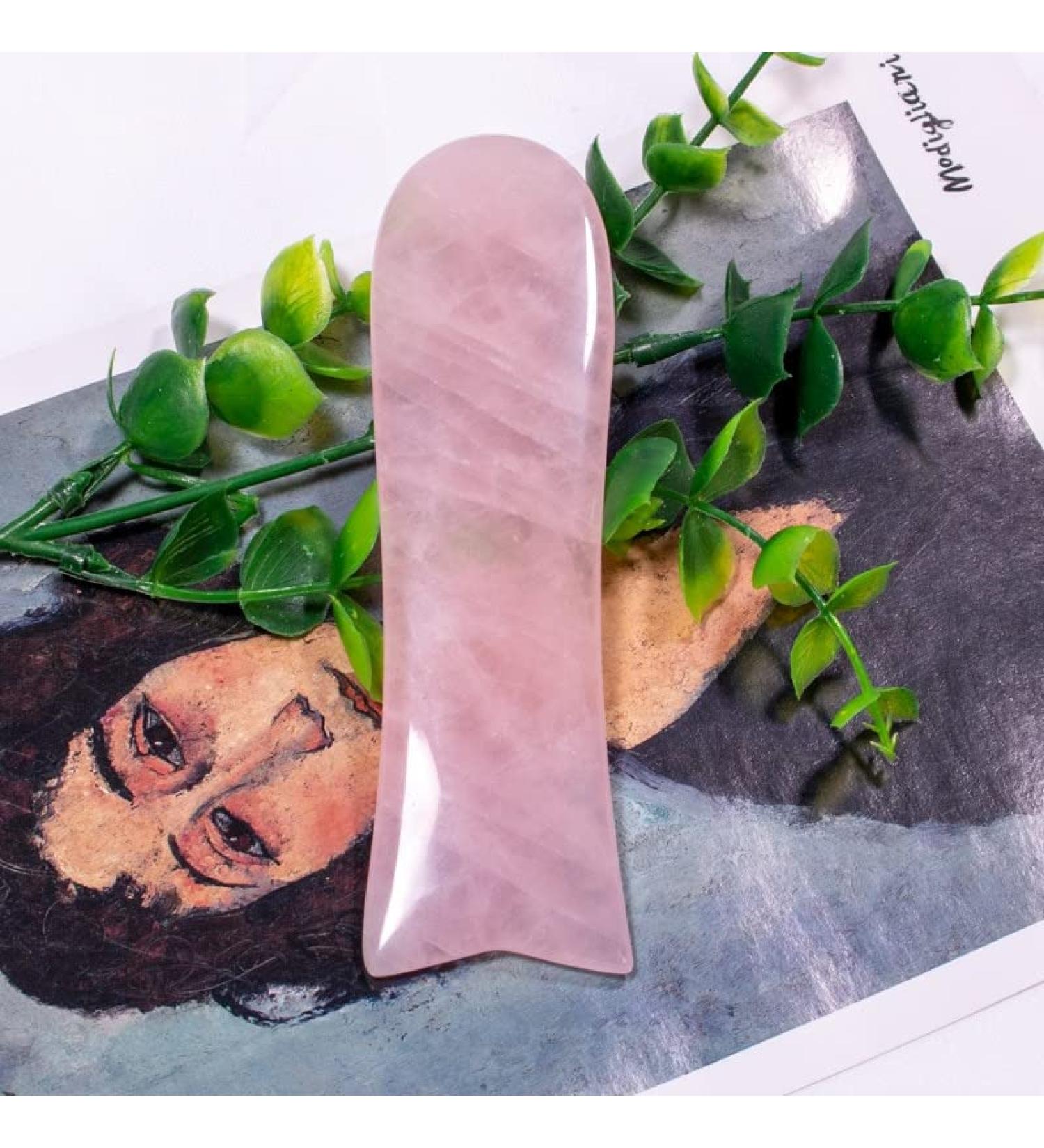 FACSER Natural Crystal Rough Pure Natural Rose Quartz Stone Gua Sha Scraping Board Face Neck Body Massagers Therapeutic and Skin Renewal Tool (Color : J) - Buy Online on GoSupps.com