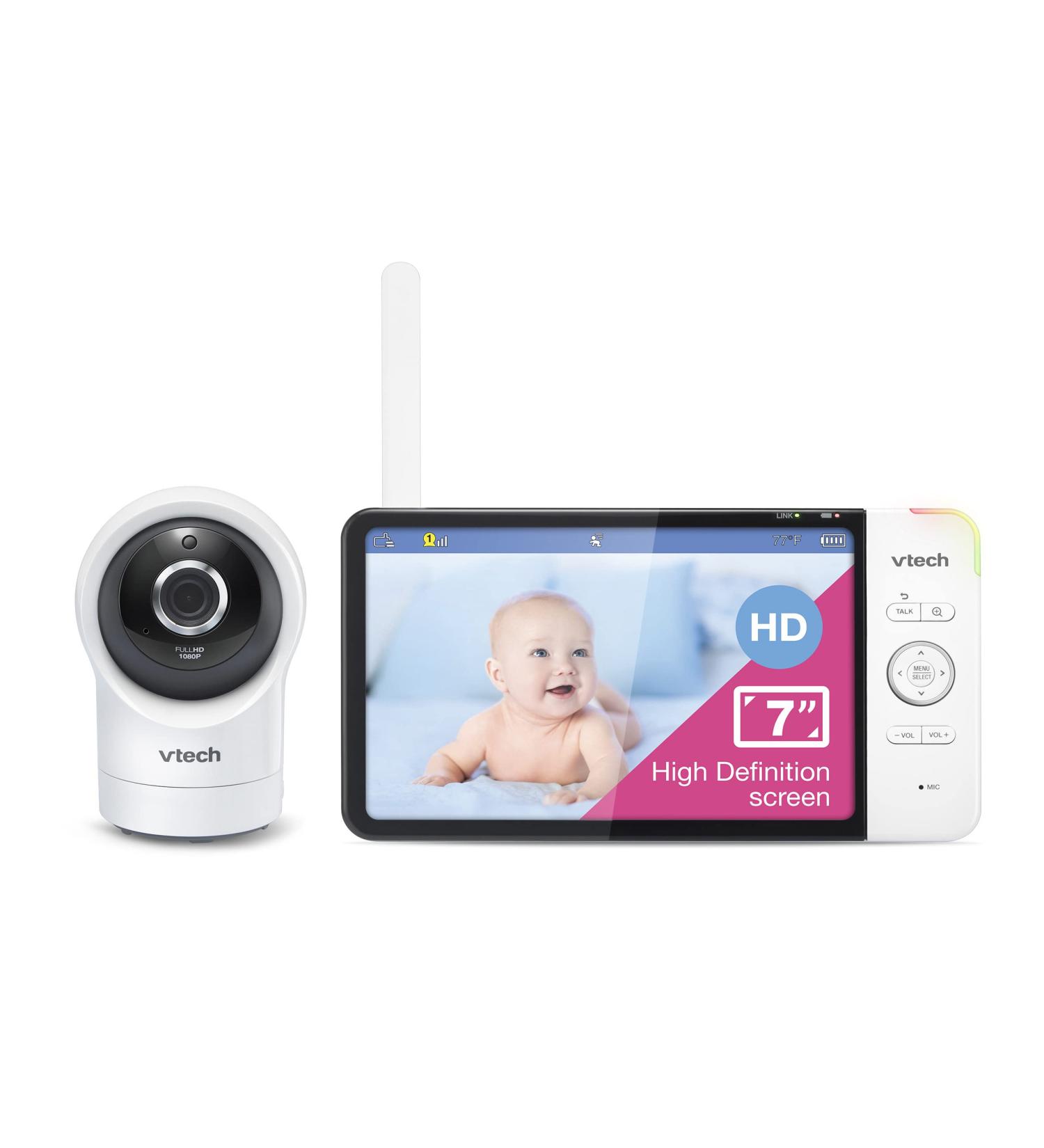 VTech RM7764HD 1080p WiFi Baby Monitor | 360 Pan/Tilt, 7 HD Display, Night Vision | Soothing Sounds, 2-Way Talk | Temperature Sensor, Motion Detection | iOS & Android Compatible - Buy Online on GoSupps.com