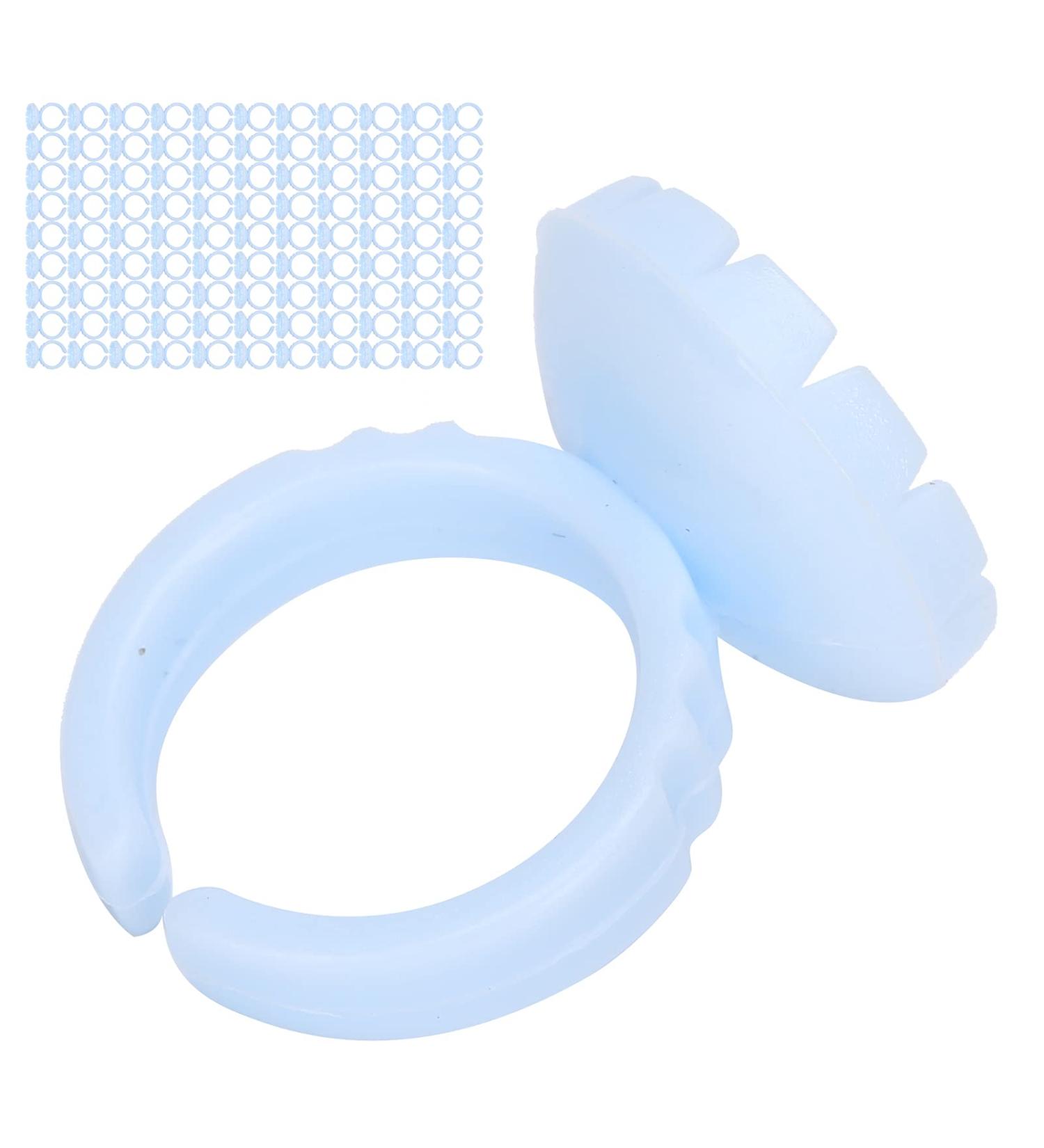 Eyelash Extension Glue Ring Cup 1.5cm / 0.6in Stable Wearing Easy To Wear Eyelash Glue Ring Cup Strong Flexibility for Professional Use(A pack of 100 blue) - Buy Online on GoSupps.com