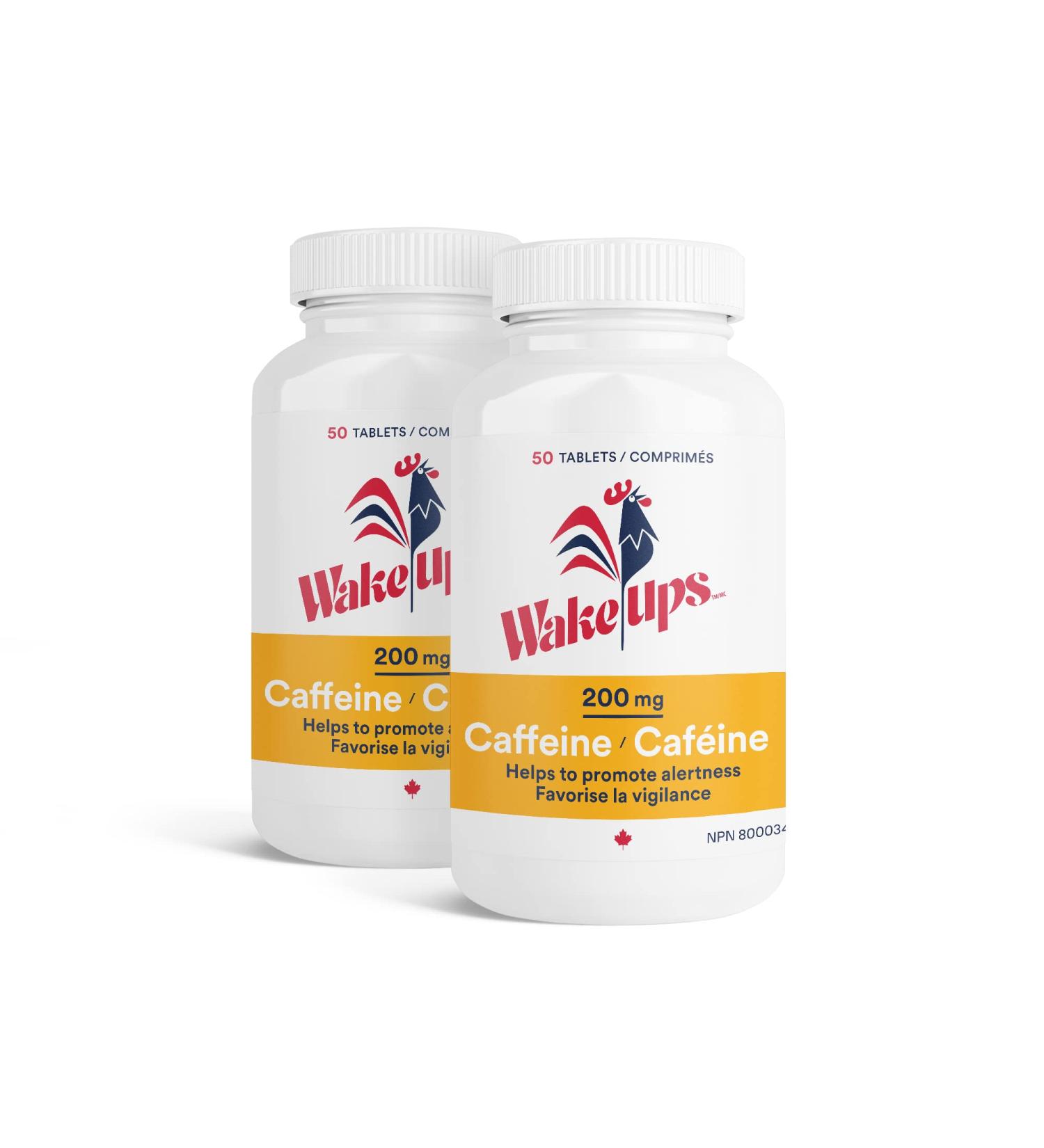 Wake-Ups 200mg Extra Strength Caffeine Tablets | Promotes Alertness and Endurance | Pack of 2 | 100 Tablets - Buy Online on GoSupps.com
