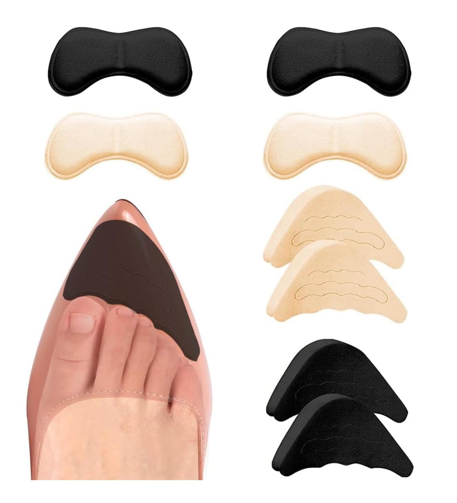 4 Pairs High Heel Cushion Pads - Adjustable Toe Filler & Heel Grips | Prevent Slipping & Enhance Comfort for All Shoe Sizes - Buy Online on GoSupps.com
