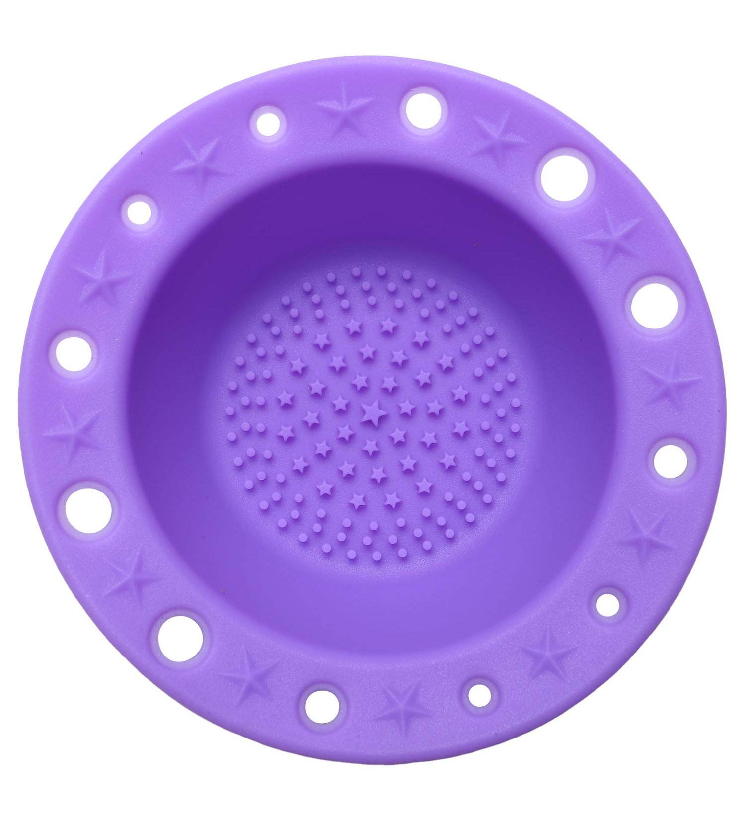 iFutniew Silicone Makeup Brush Cleaner Cleaning Tool Cosmetic Pen Holder(Purple) - Buy Online on GoSupps.com