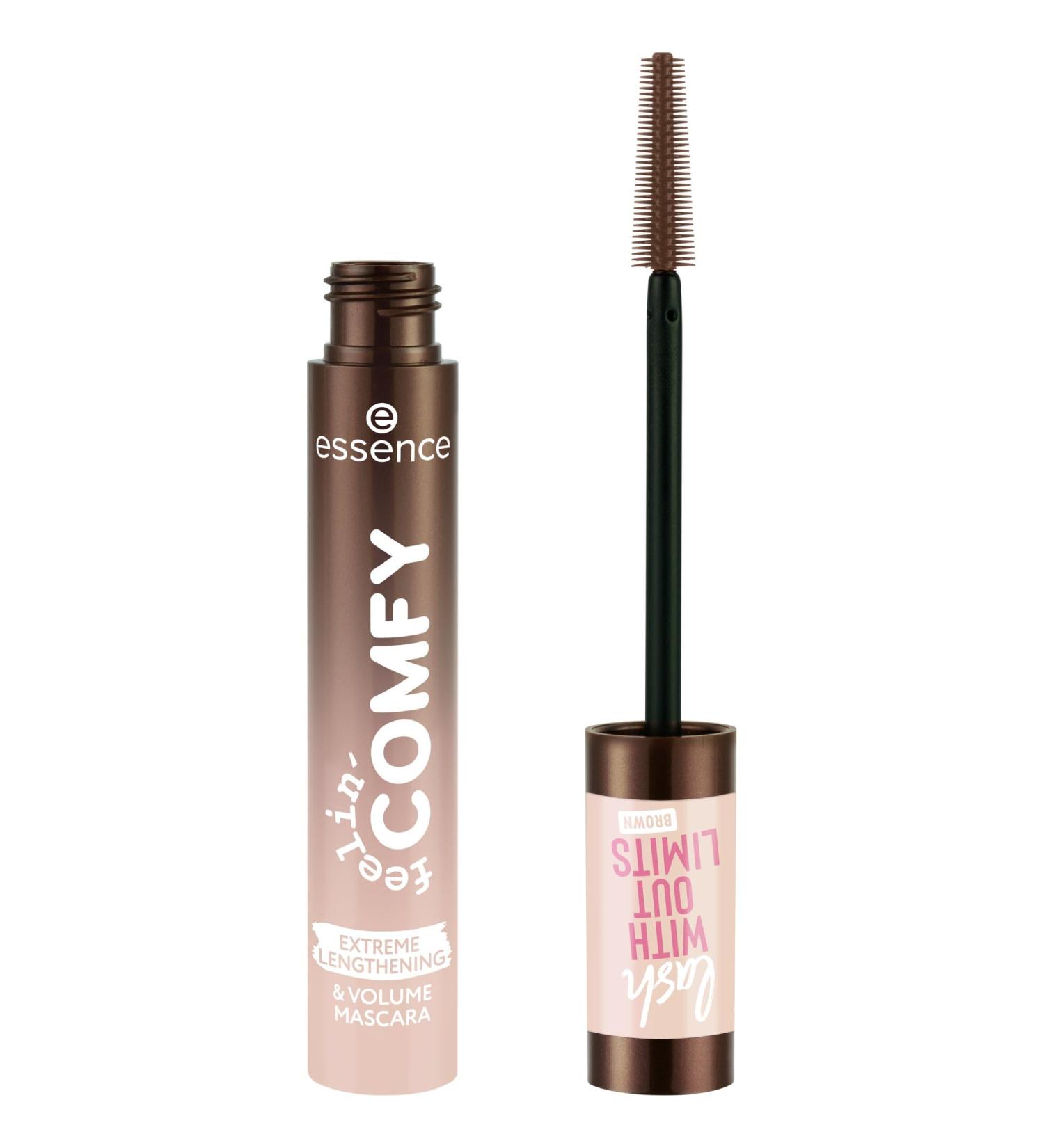essence feelin' comfy lash WITHOUT LIMITS BROWN EXTREME LENGTHENING & VOLUME MASCARA allongeant naturel (13ml)