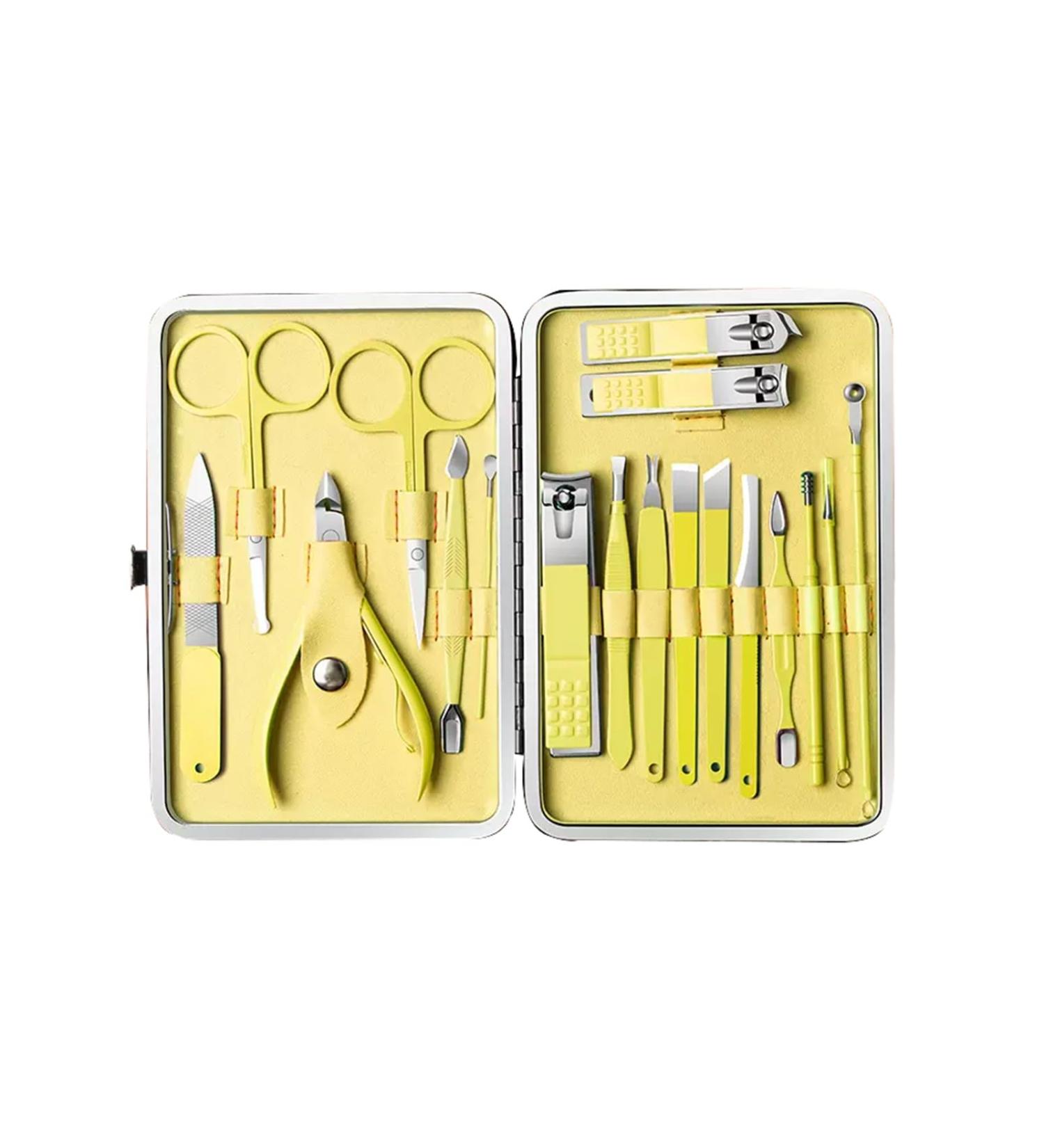 Nail Clipper Set Household Stainless Steel Tweezers Nail File Nail Clippers Pedicure for Men and Women Yellow - Buy Online on GoSupps.com