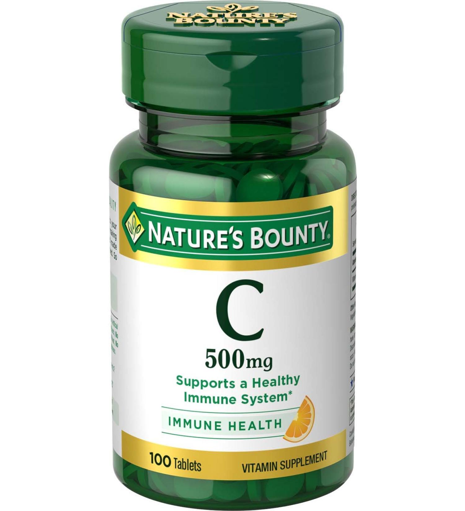 Nature's Bounty Vitamin C 500 mg Tablets 100 ea