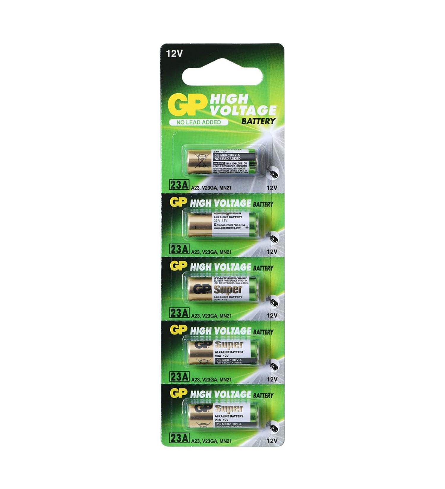 Buy GP 5X 23AE 23A MN21 A23 V23GA VR22 12V Alkaline Batteries - Best Prices & International Shipping - Buy Online on GoSupps.com