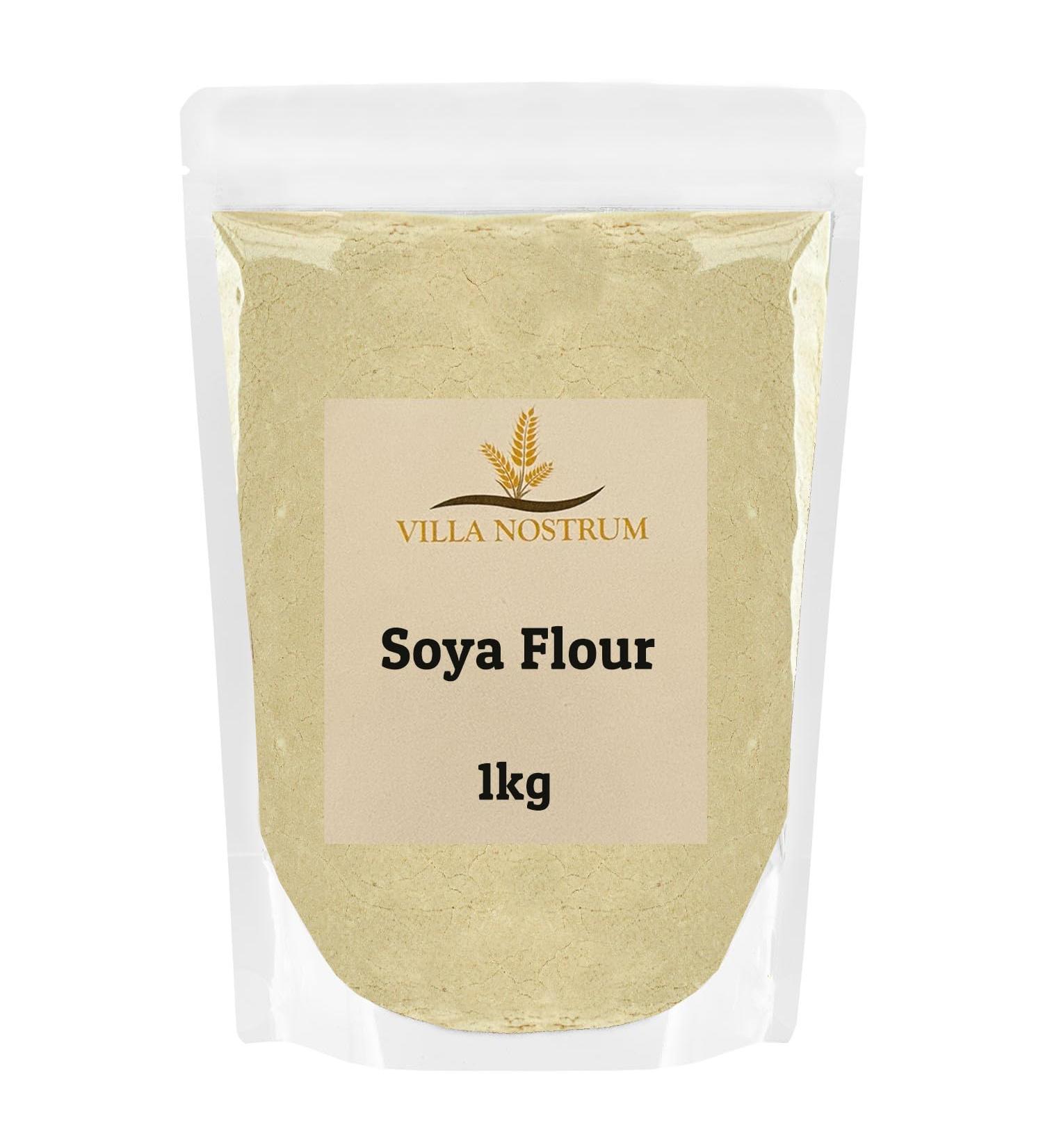 Soya Flour 1kg Dried Soy Powder Heat Treated High Protein by Villa Nostrum - Buy Online on GoSupps.com