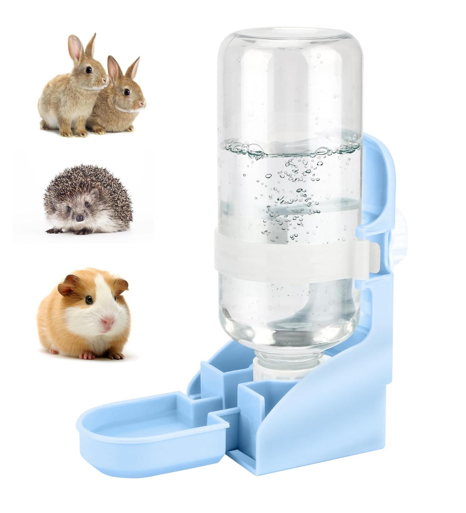 Diyife Rabbit Water Bottle 500ml/17oz - Non Drip Guinea Pig, Hamsters, Bunny, Chinchilla, Hedgehog, Squirrel, Ferret Water Dispenser - Blue - Buy Online on GoSupps.com