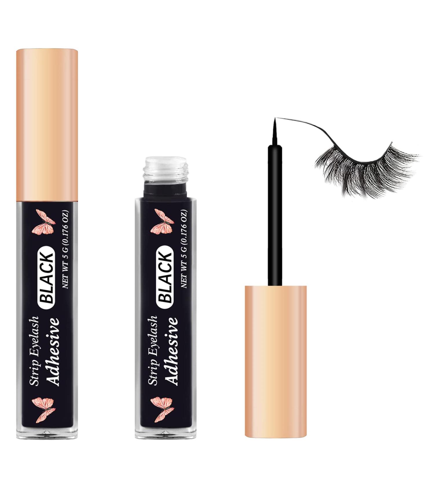 CMNRO Waterproof Lash Glue - Super Strong Hold, Latex-Free Adhesive for False Lashes - Safe for Sensitive Eyes - 0.176oz Black - Buy Online on GoSupps.com