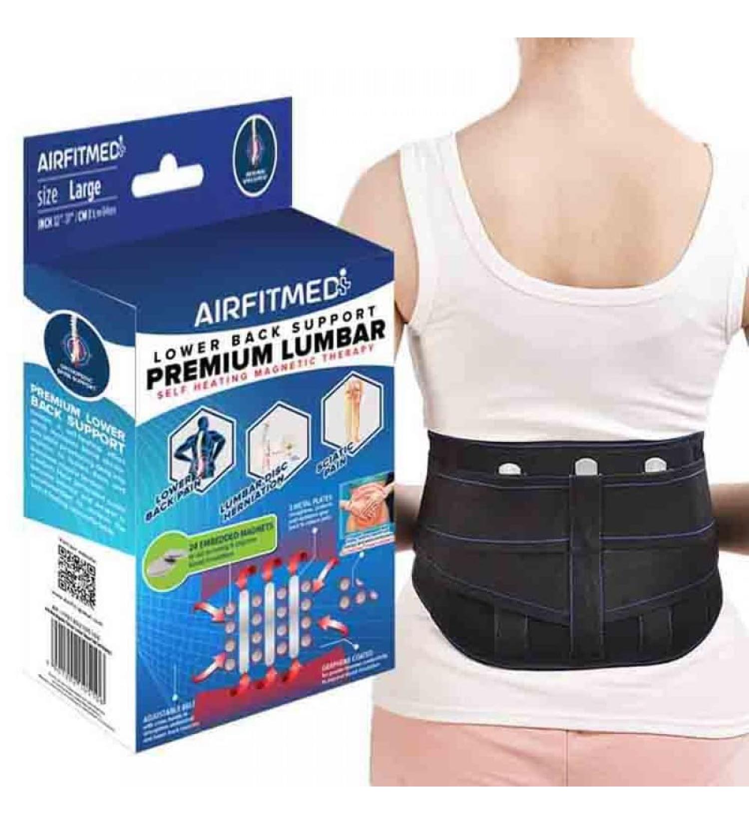 Premium Lower Back Support Brace (X-Large) for Pain Relief Sciatica & Scoliosis - Adjustable Straps & Removable Lumbar Pad for Men & Women - International Shipping Available - Buy Online on GoSupps.com