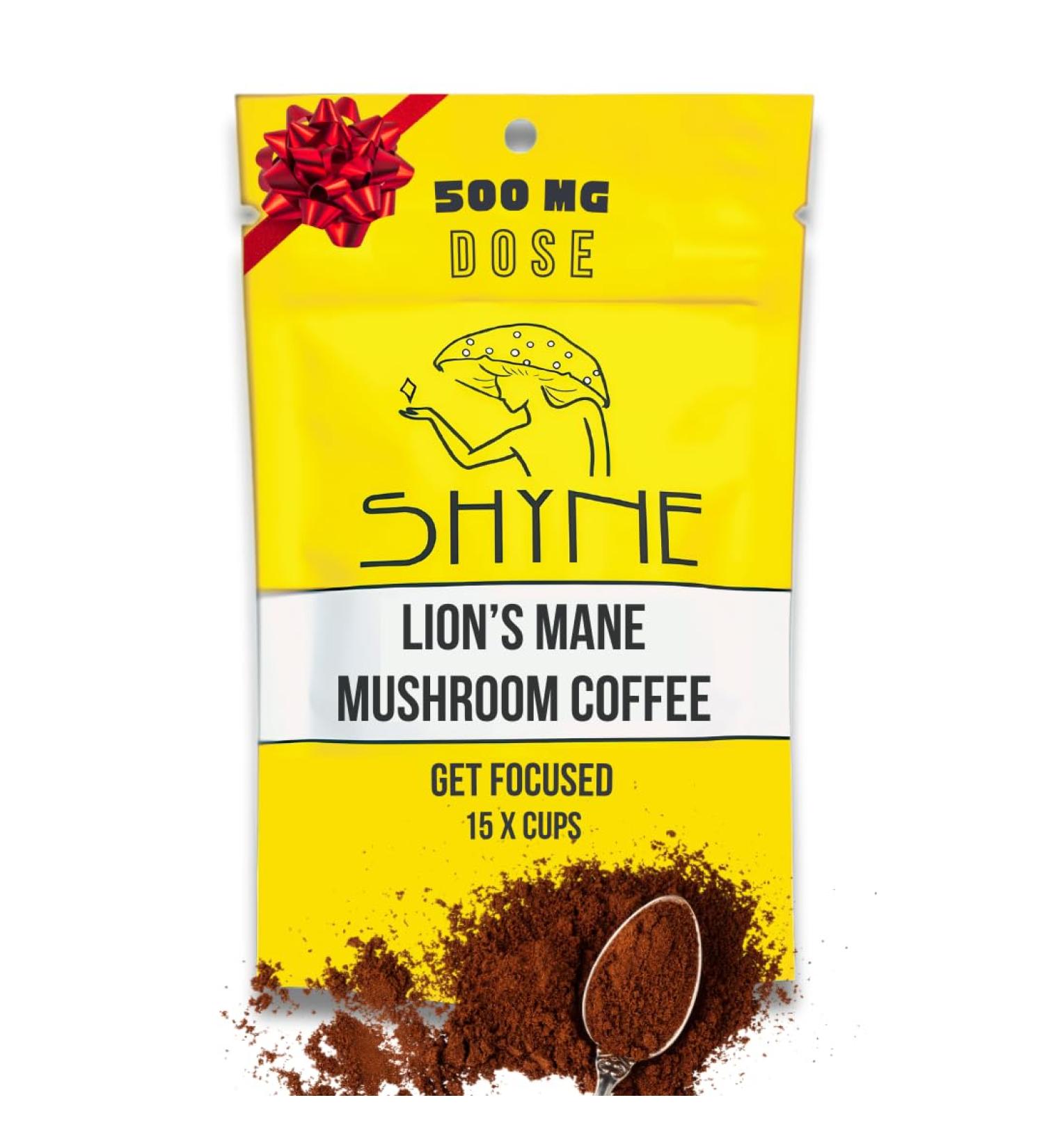 Coffee + Lion's Mane Mushrooms | Best Canadian Brand | 15-Cups of Instant Mushroom Coffee | Organic Ingredients | Great Gift or Stocking Stuffer - Buy Online on GoSupps.com