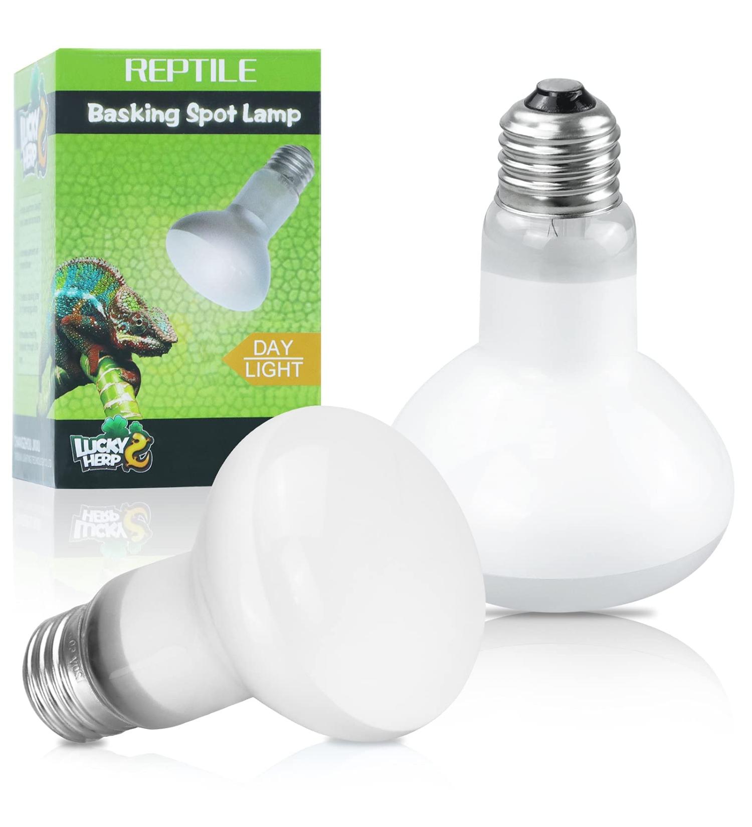 LUCKY HERP 2 Pack 100W UVA Reptile Heat Lamp Bulb Amphibian Basking Spot Light Bulb Reptile Daylight Bulb for Turtle Bearded Dragon Lizard Heating Use 100W(2 Pack) - Buy Online on GoSupps.com