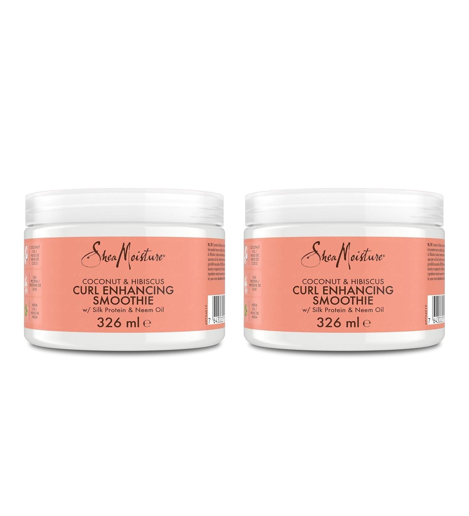 SheaMoisture Smoothie Curl Enhancer for Thick Curly Hair Coconut & Hibiscus 2 x 326 ml - Buy Online on GoSupps.com