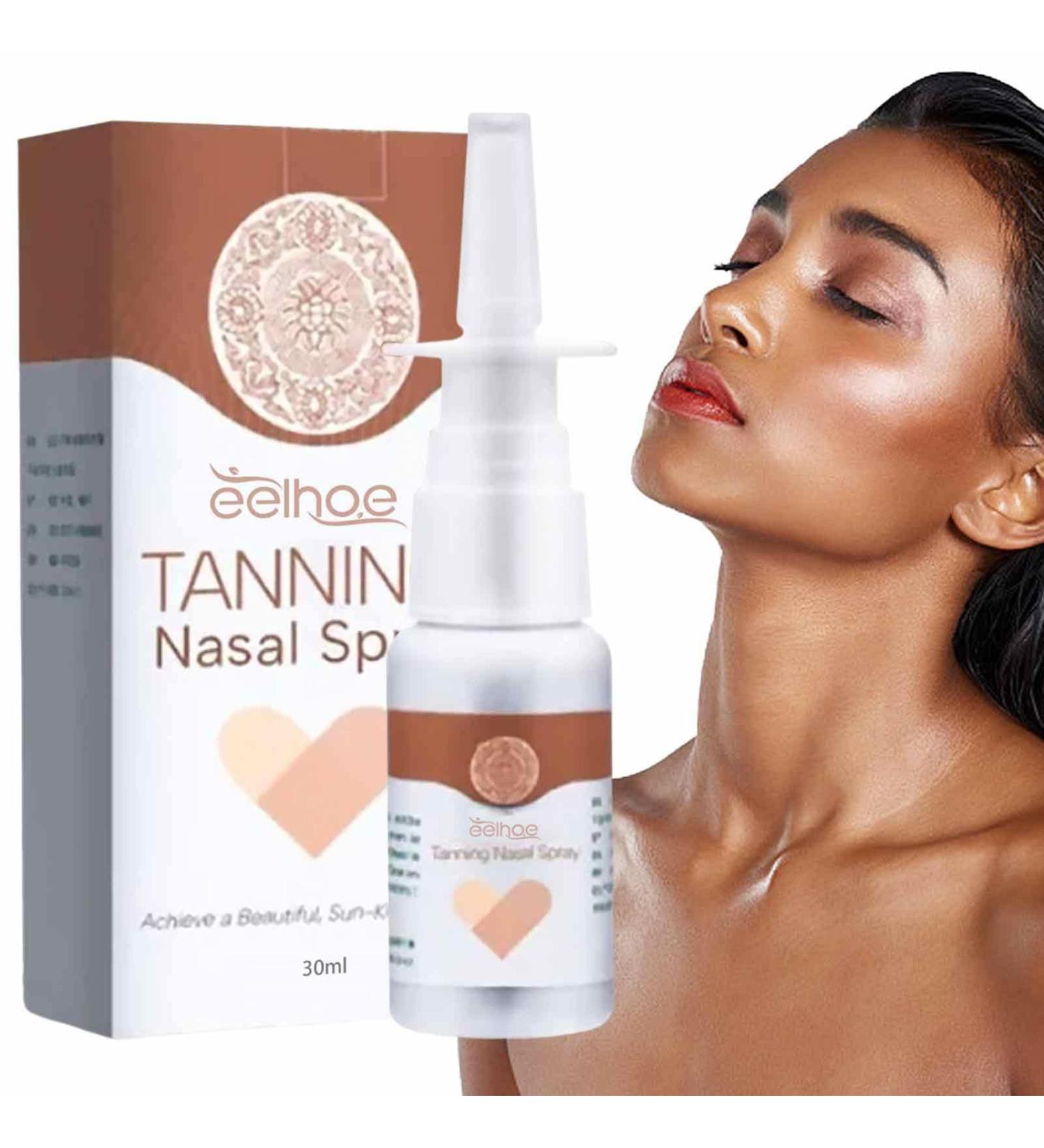 Tanning Accelerator Sunless Tanning Spray 30ml Quick and Easy Self Tanner with Nasal Delivery Sunless Tanning Mist for Face and Body Tanning Cosmetic for Natural Glow - Buy Online on GoSupps.com