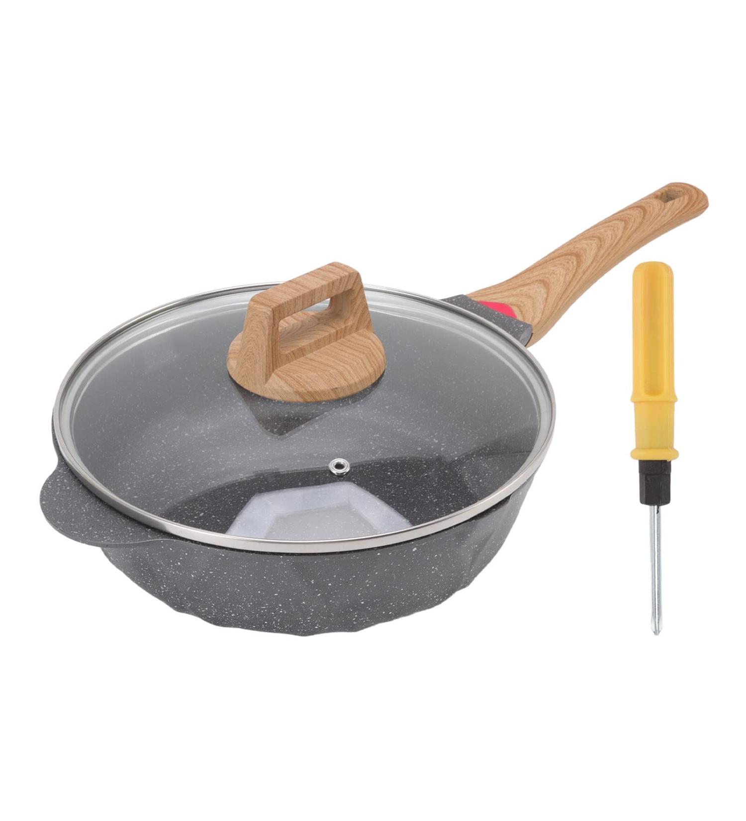 Nonstick Frying Pan Deep Frying Pan Skillet with Lids Aluminum Alloy Skillet Pan with Scalding Proof Handle Fry Skillet Set for Induction Cooker Gas Stove Dishwasher Safe Frying pan ( Size : 28CM ) - Buy Online on GoSupps.com