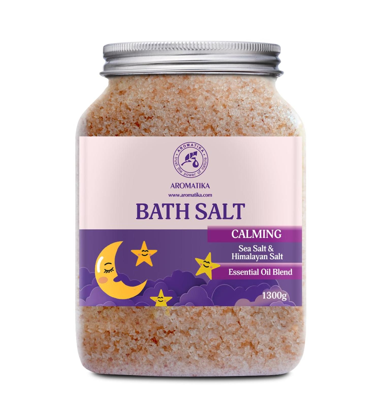 Soothing Bathing Salt 1300g - Natural Essential Oils Sandalwood Bergamot & Lavender for Relaxation & Good Sleep | 1.3 kg Body Care Solution - Buy Online on GoSupps.com