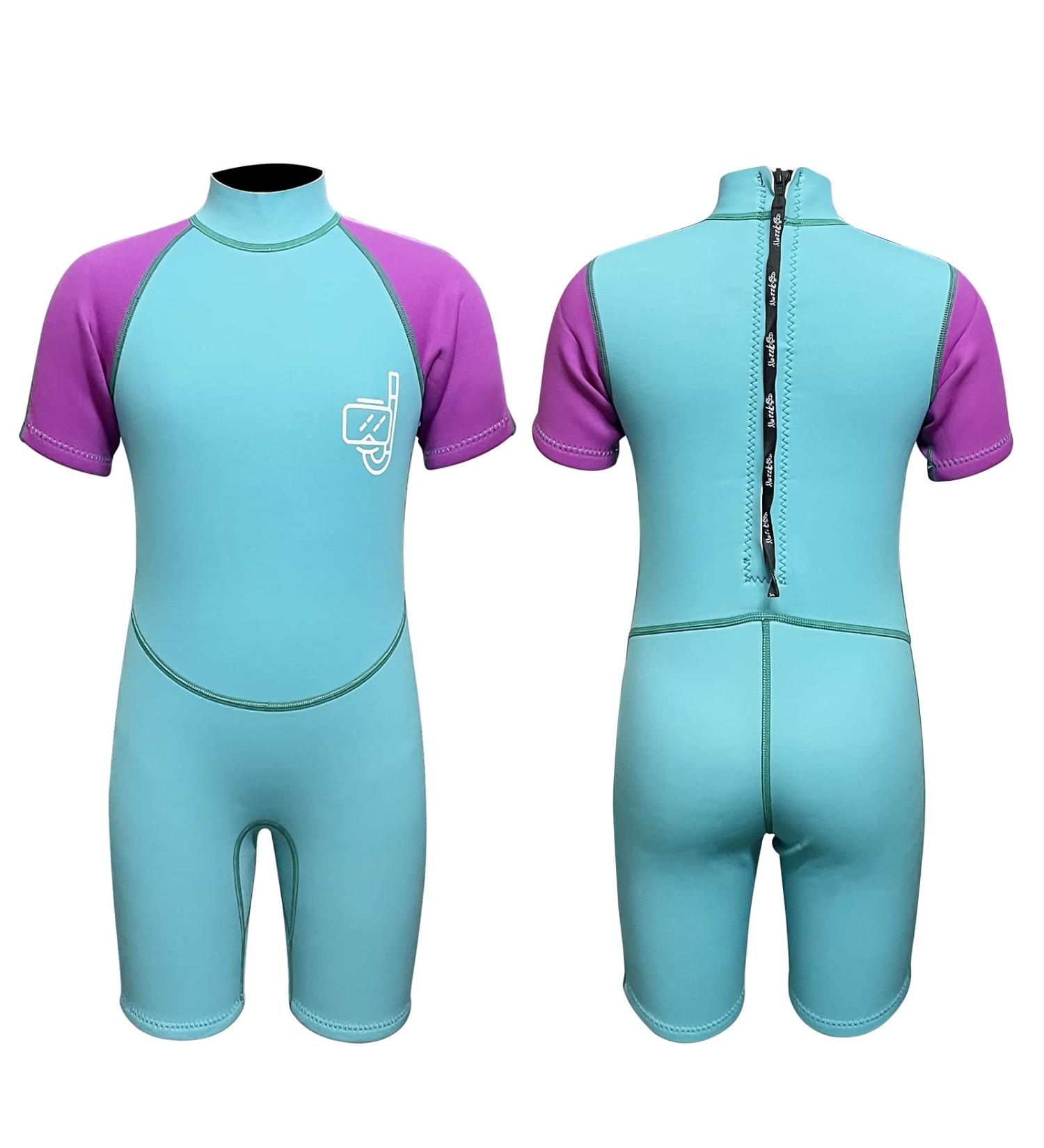 PZZMY Kids Shorty Wetsuit 2mm Neoprene Suit - Blue/Purple, 7-8 Years - Buy Online on GoSupps.com