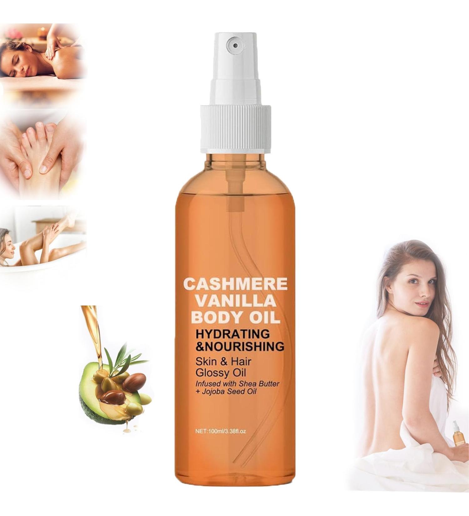 Vanilla and Cashmere Body Oil Deep Nourish Skin Vanilla Cashmere Body & Hair Oil Shiny Body Oil for Body Care - Buy Online on GoSupps.com