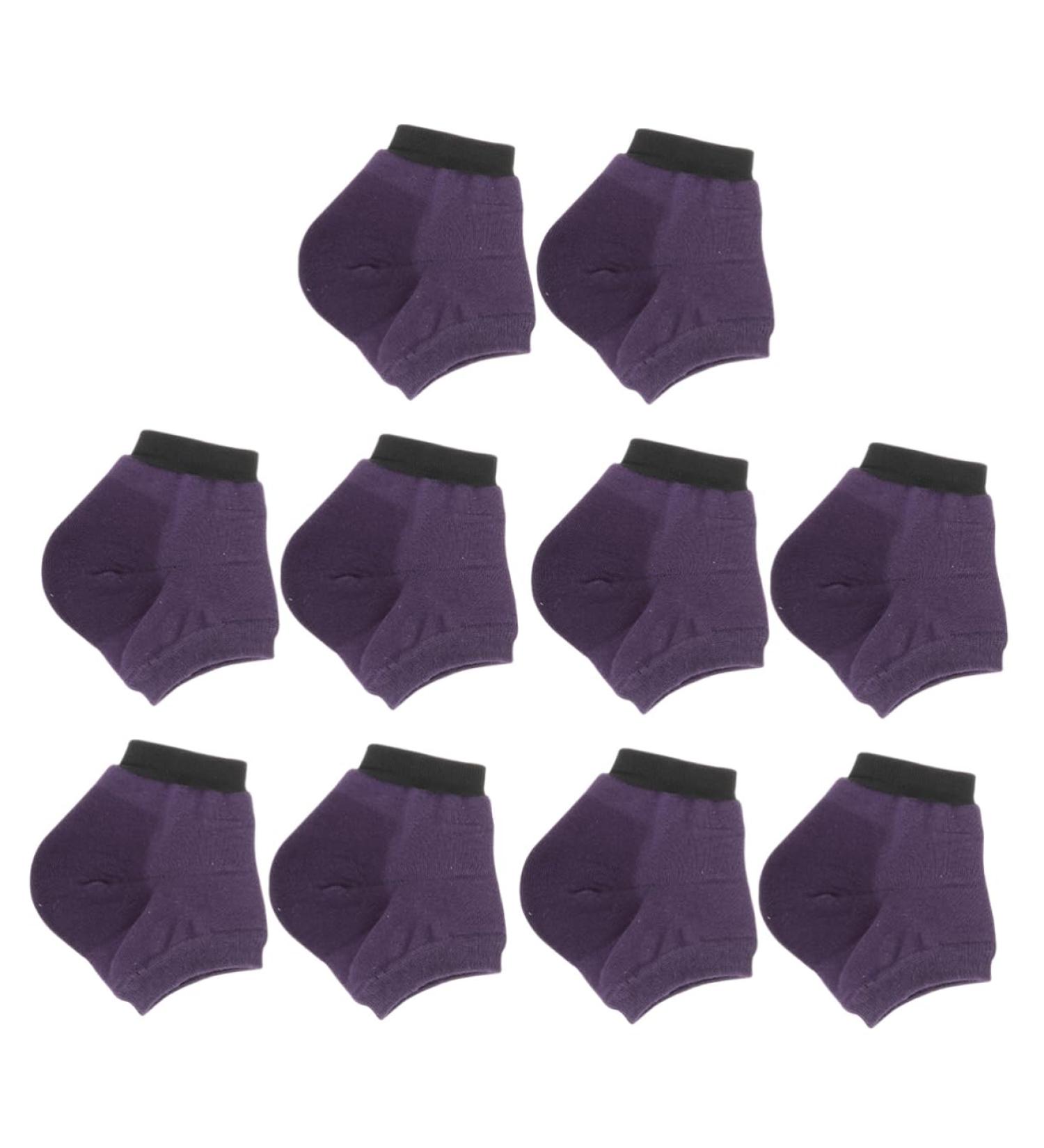 HAPINARY 5 Pairs Moisturizing Socks Heel Sleeves Feet Lotion Slipper Socks Silicone Gel Foot Lotion Cracked Heel Socks Summer Socks Gel Sock Anti Slip Socks Foot Protector Purple Cotton - Buy Online on GoSupps.com