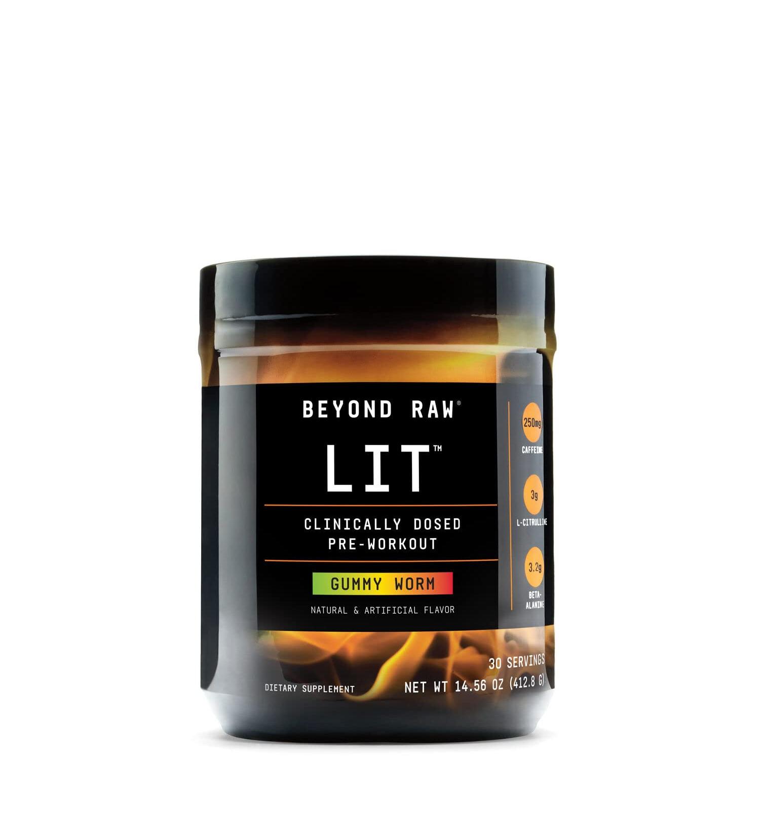 Beyond Raw LIT Gummy Worm - 14.56 oz (412.8G), 30 Servings - Buy Online on GoSupps.com