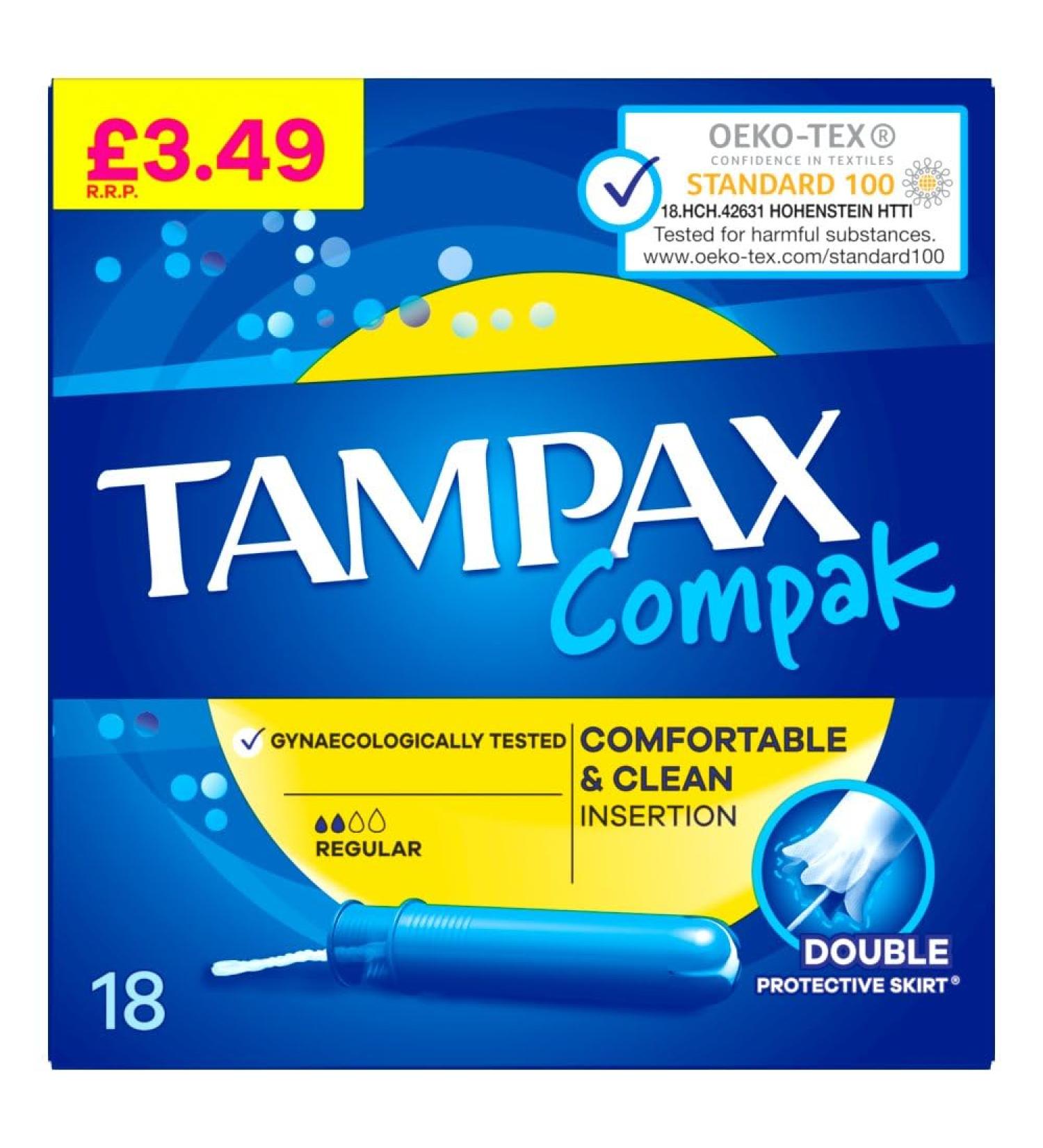 ampax Complax Tampons 6 x 18 Price Marked Packs (Regular)