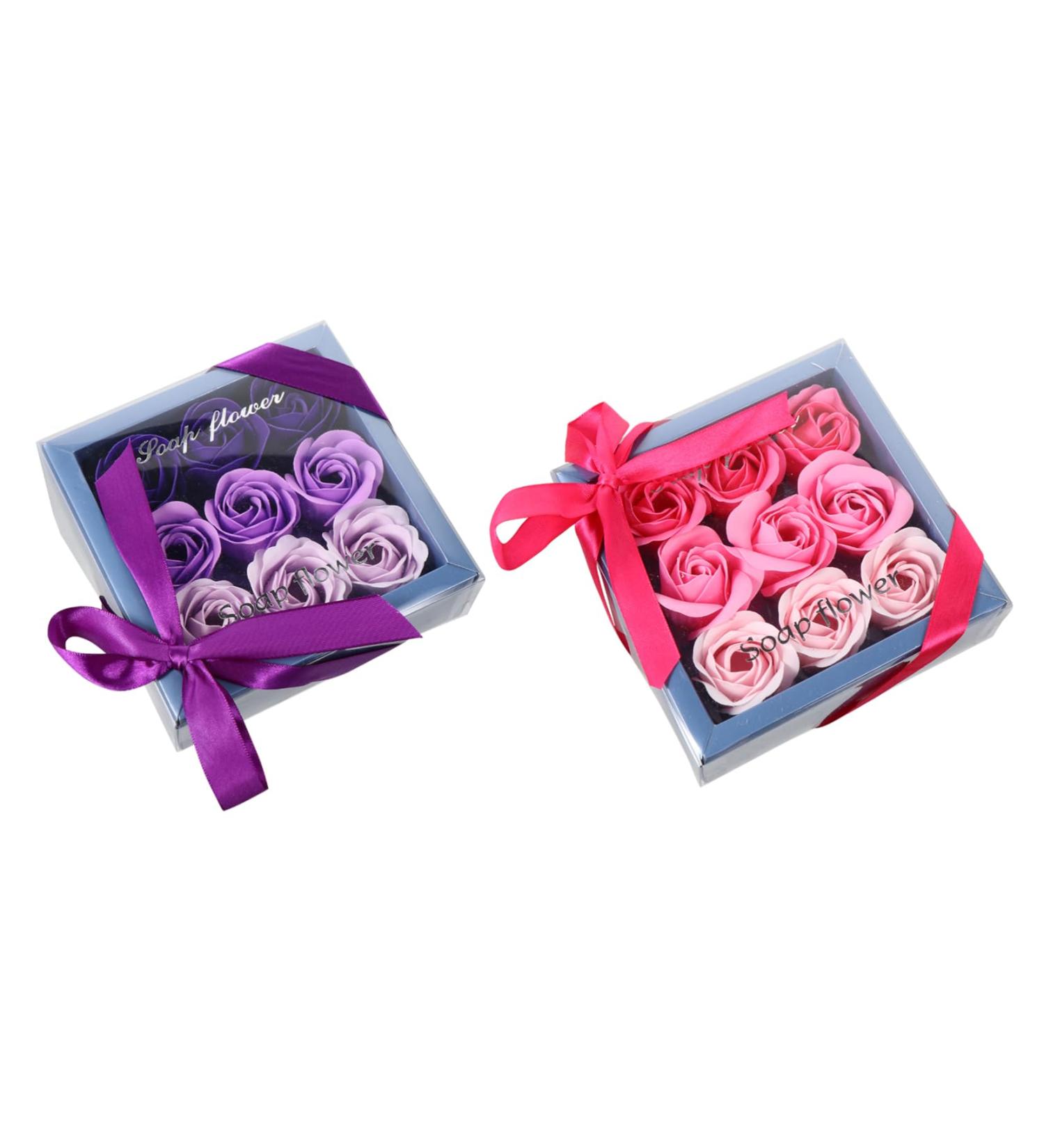 Beaupretty 4 Boxes Rose Box Mothers Day Mother s Day Rose Soap Rose Flower Gradient Rose Soap Bouquet Simulation Rose Soap Romantic Square Flower Box Soap Flower - Buy Online on GoSupps.com