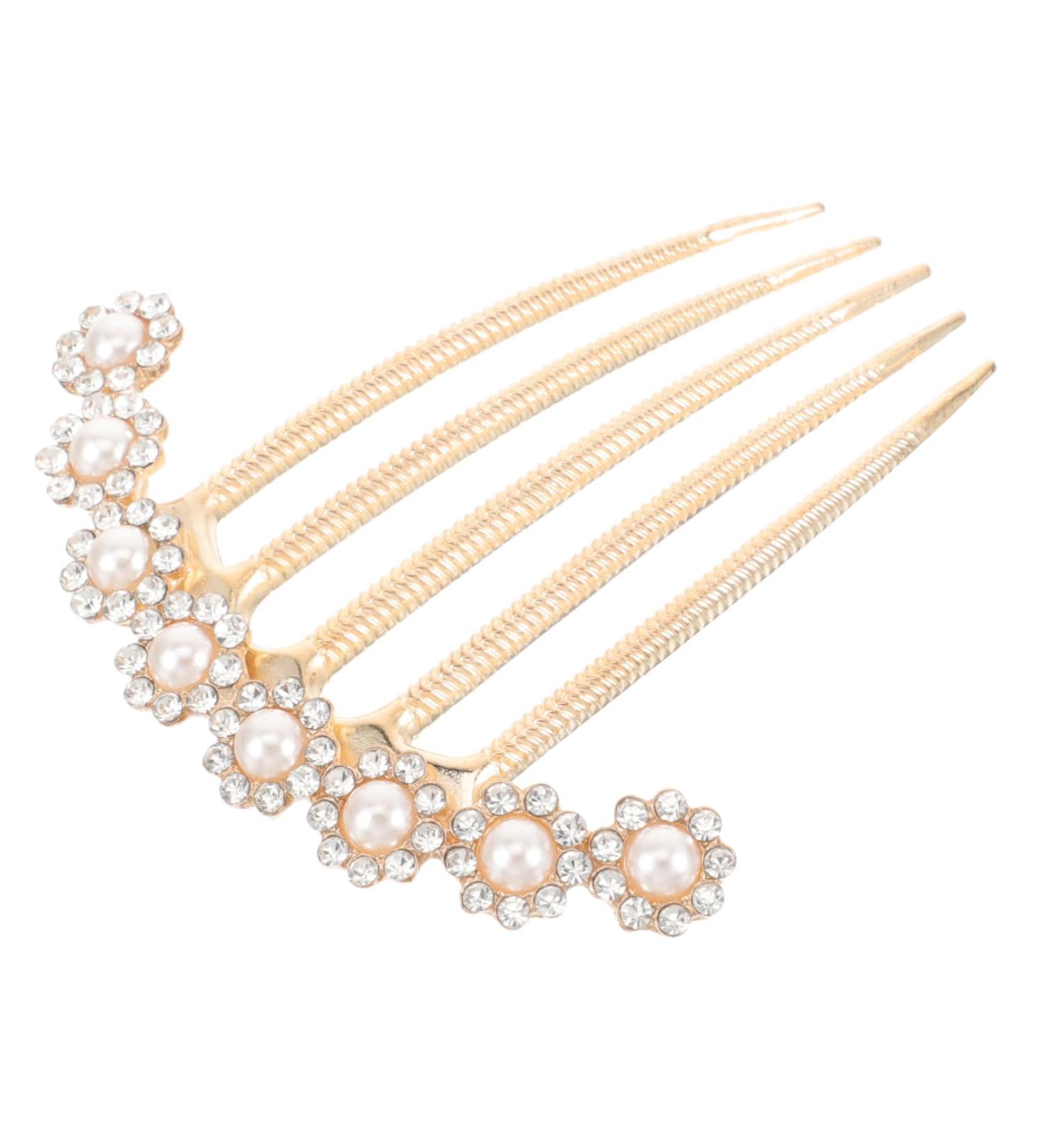 DRESSOOS bridal hair accessories vintage hair accessories girl hair accessories pearl hair comb bridal hair accessory rhinestone hair clips for women bride rhinestones Fashion hairpin - Buy Online on GoSupps.com