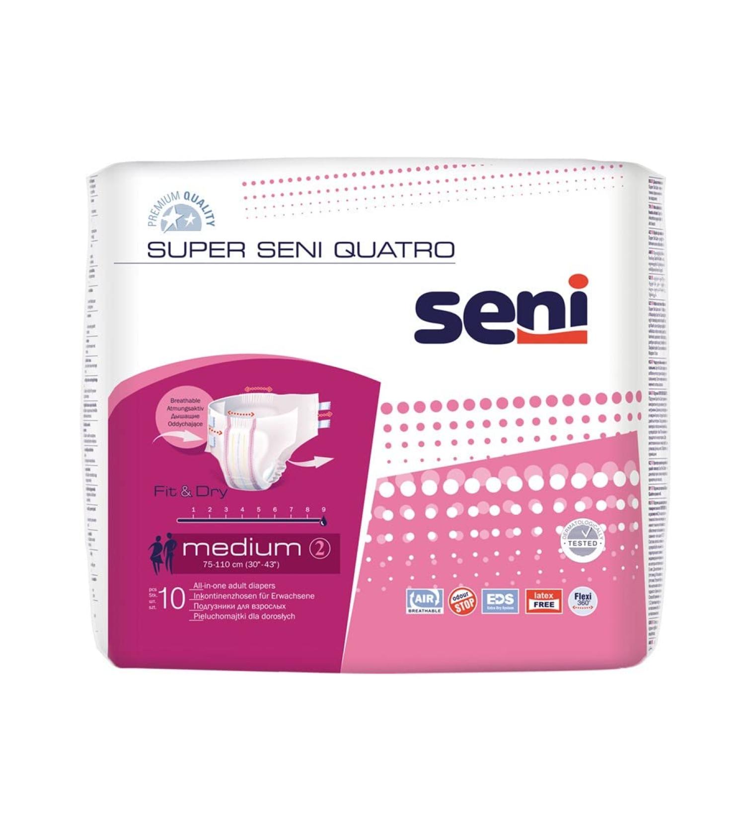 Buy Carton Super Seni Quatro Medium Diapers - 60 Pieces | International Shipping Available - Buy Online on GoSupps.com