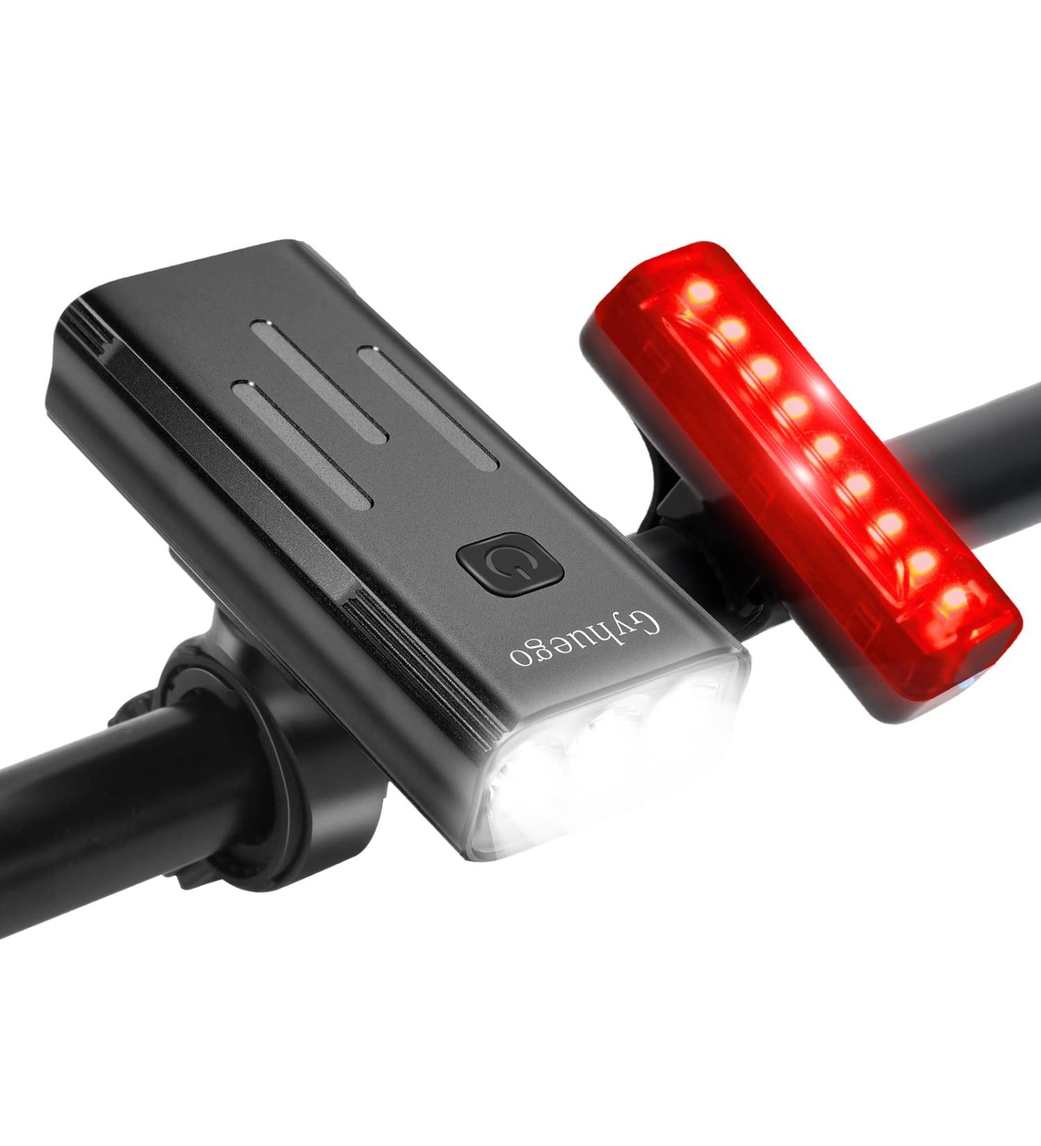 4000 Lumen USB Rechargeable Bike Light Set | Front & Back LED Headlight & Taillight | Power Bank Function | Cycling Safety Flashlight - Buy Online on GoSupps.com