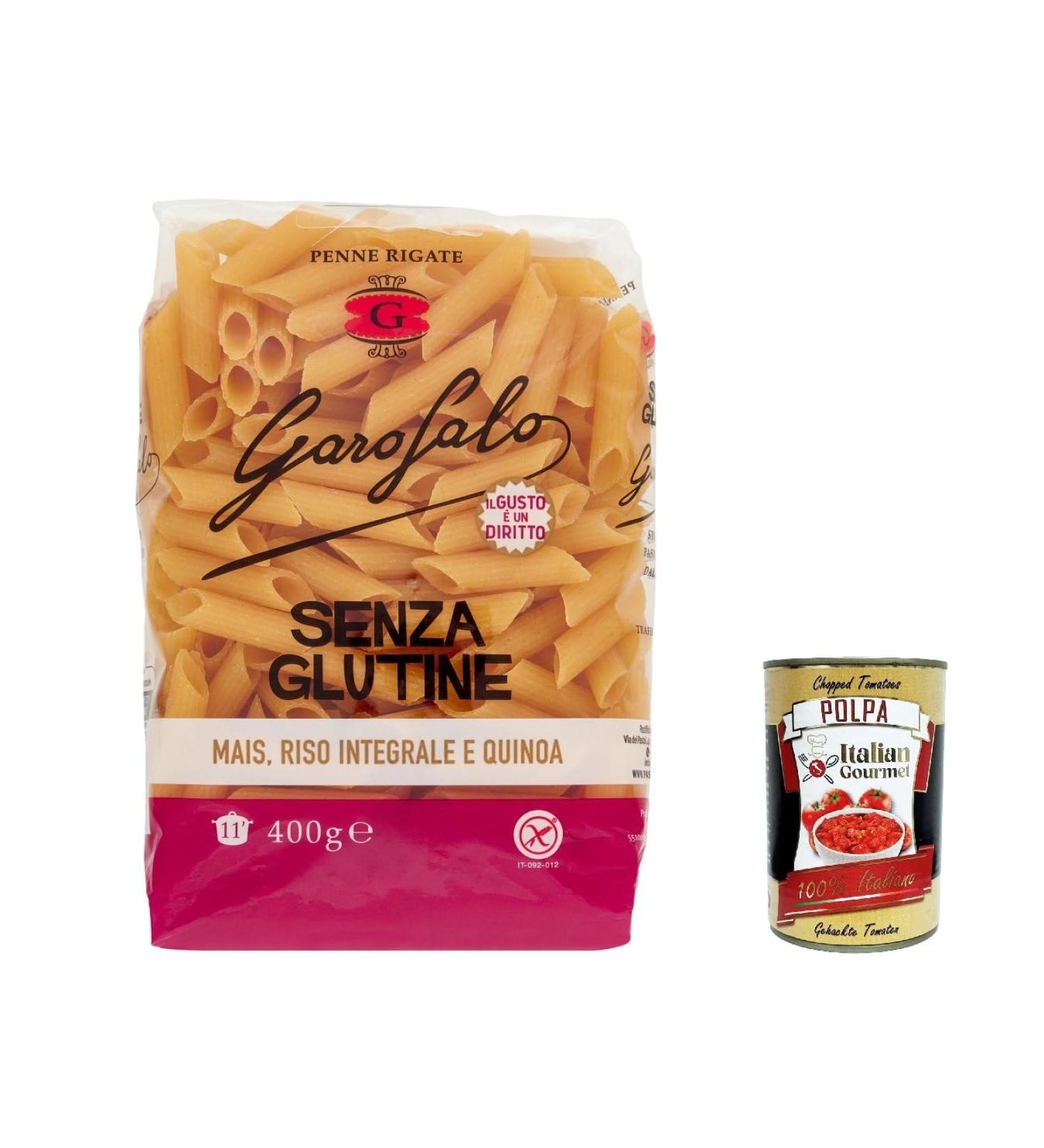  Italian Gourmet E.R. Garofalo Penne Rigate Senza Glutin Gluten Free Gluten Free Gluten Free Gluten Free Gluten Free and Italian Gourmet Polpa 400g (Pack of 20) - Buy Online on GoSupps.com