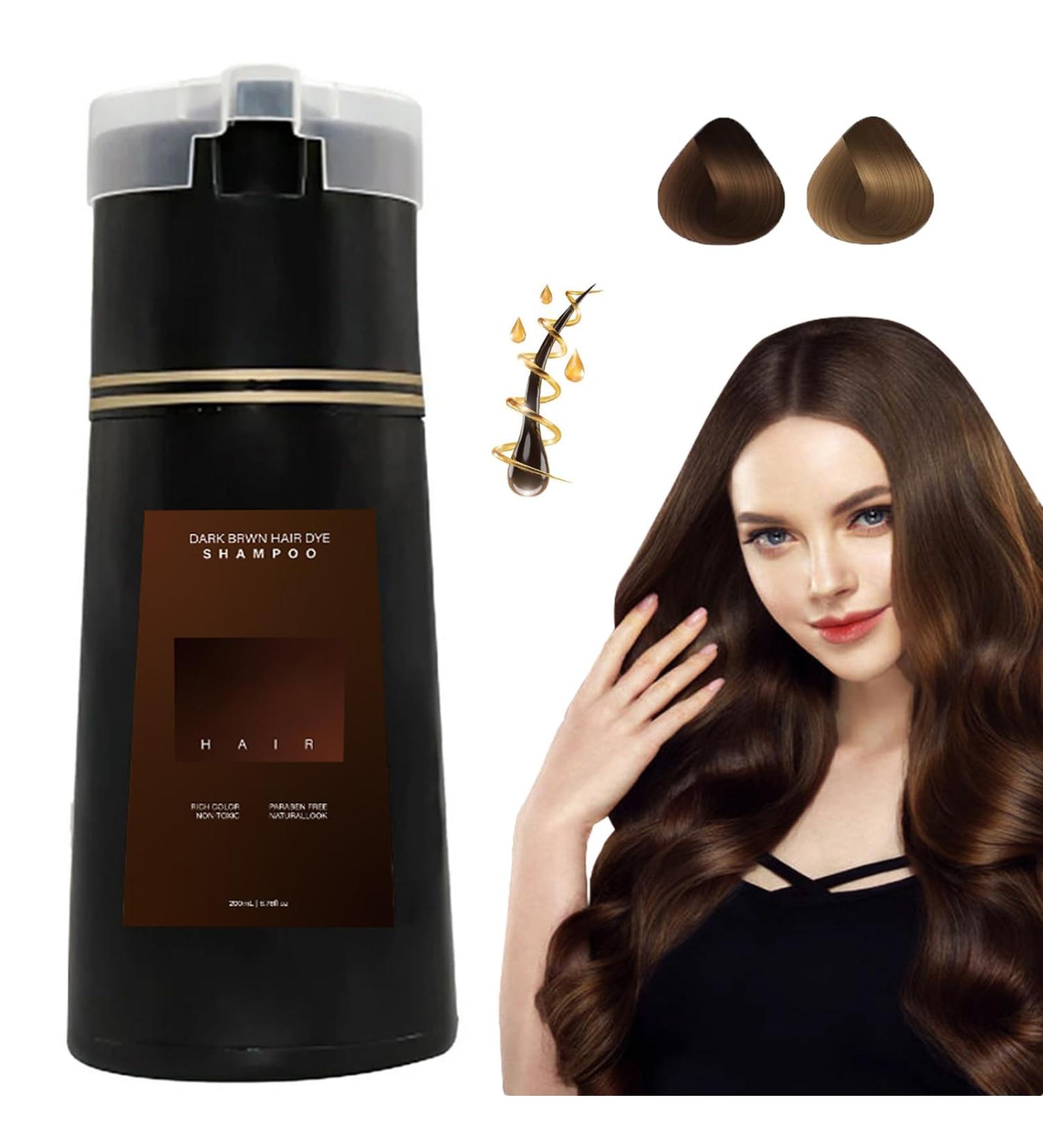 Shampoo For Coloring Botanical Formulation For Hair Coloring Shampoo For Gray Hair Coloring Shampoo For Instant Hair Coloring (Dark Brown) - Buy Online on GoSupps.com