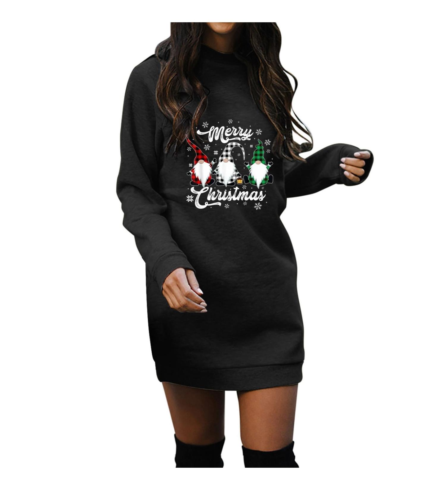 Women s Christmas Dress Sweatshirt Jacket - Long Sleeve Hoodies & Blouses | Festive Fashion for the Holidays - Buy Online on GoSupps.com