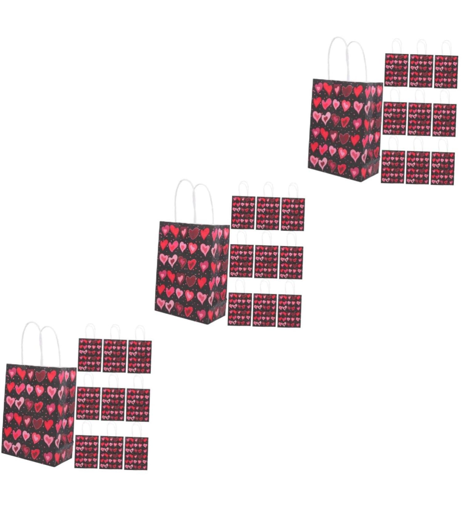 ABOOFAN 30 Pcs Valentine's Day Tote Valentine Paper Bags for Kids Valentines Candy Bags Love Heart Gift Pouches Valentine Tote Bag Sweetest Day Gifts Mardi Gras Bag Girl Gift Bag Child 1 count (Pack of 1) As Shown 2x3pcs - Buy Online on GoSupps.com