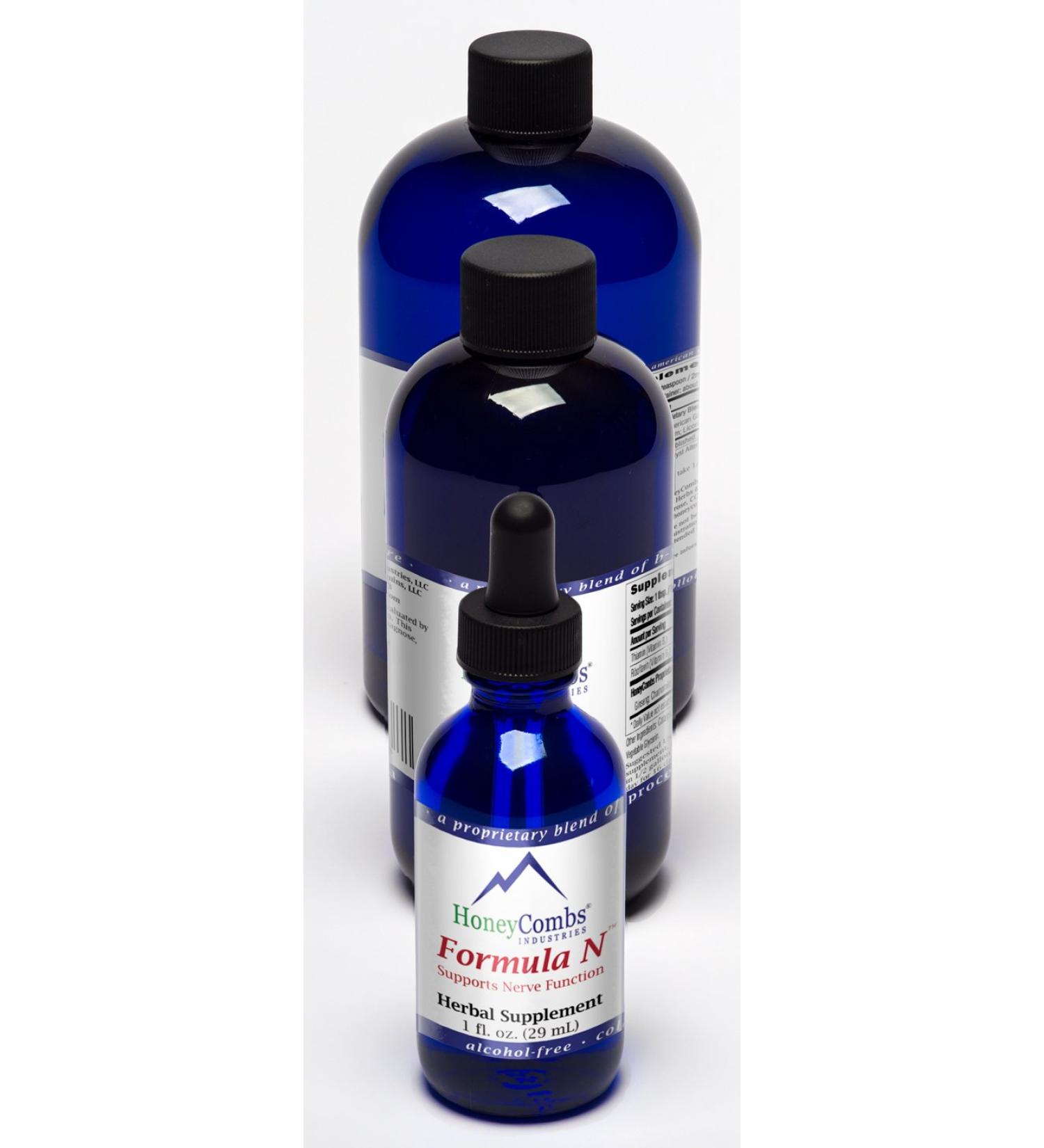 HoneyCombs Formula N Liquid Nerve Support Supplement Chamomile Ginseng & Valerian Herbal Supplement Blend Nerve Function & Nerve Health Supplement 8 Fl Oz 8 Fl Oz (Pack of 1)