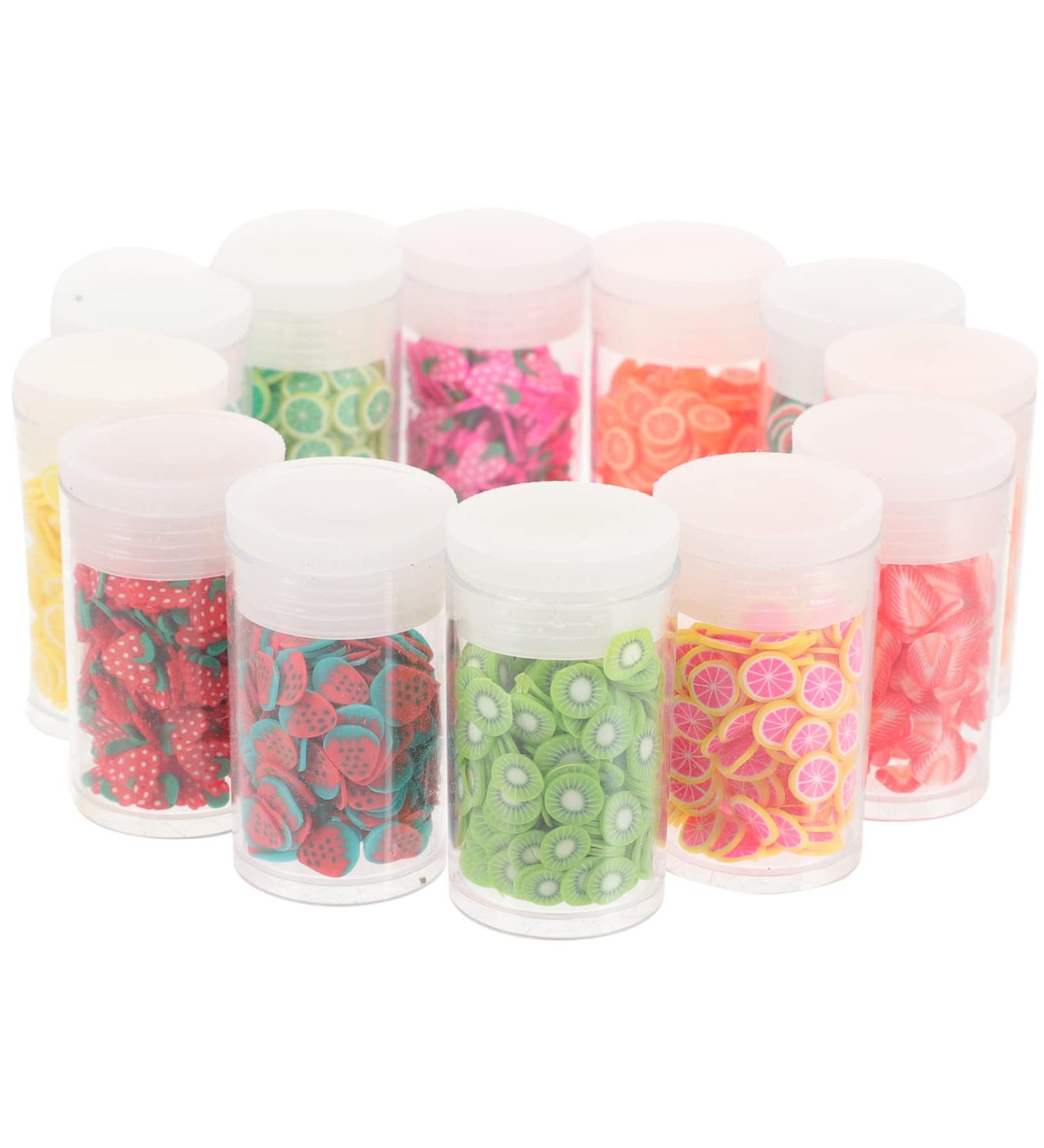 12 Boxes Nail Art Accessories Diy Nail Art Fruit Slices Nail Art Jewelry Accessories Mini Fruit Clay Slices Clay Fruit Slices Nail Fruit Spacer Beads Polymer Clay Soft Pottery 3d - Buy Online on GoSupps.com