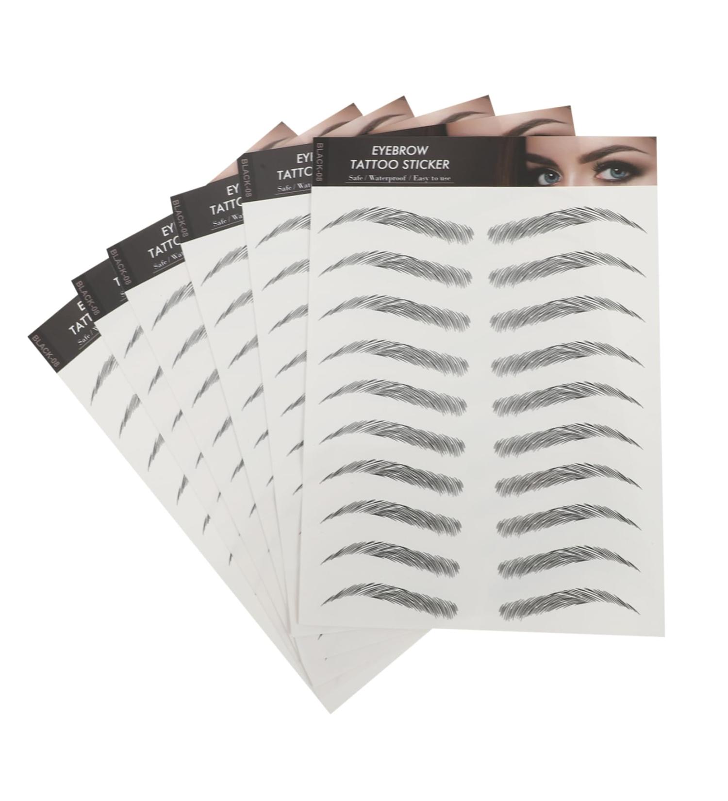 Beatifufu 6 Sheets Imitation Eco Eyebrow Sticker Stickers Imitation Eyebrow 4d Artificial Eyebrow Tattoos Miss - Buy Online on GoSupps.com