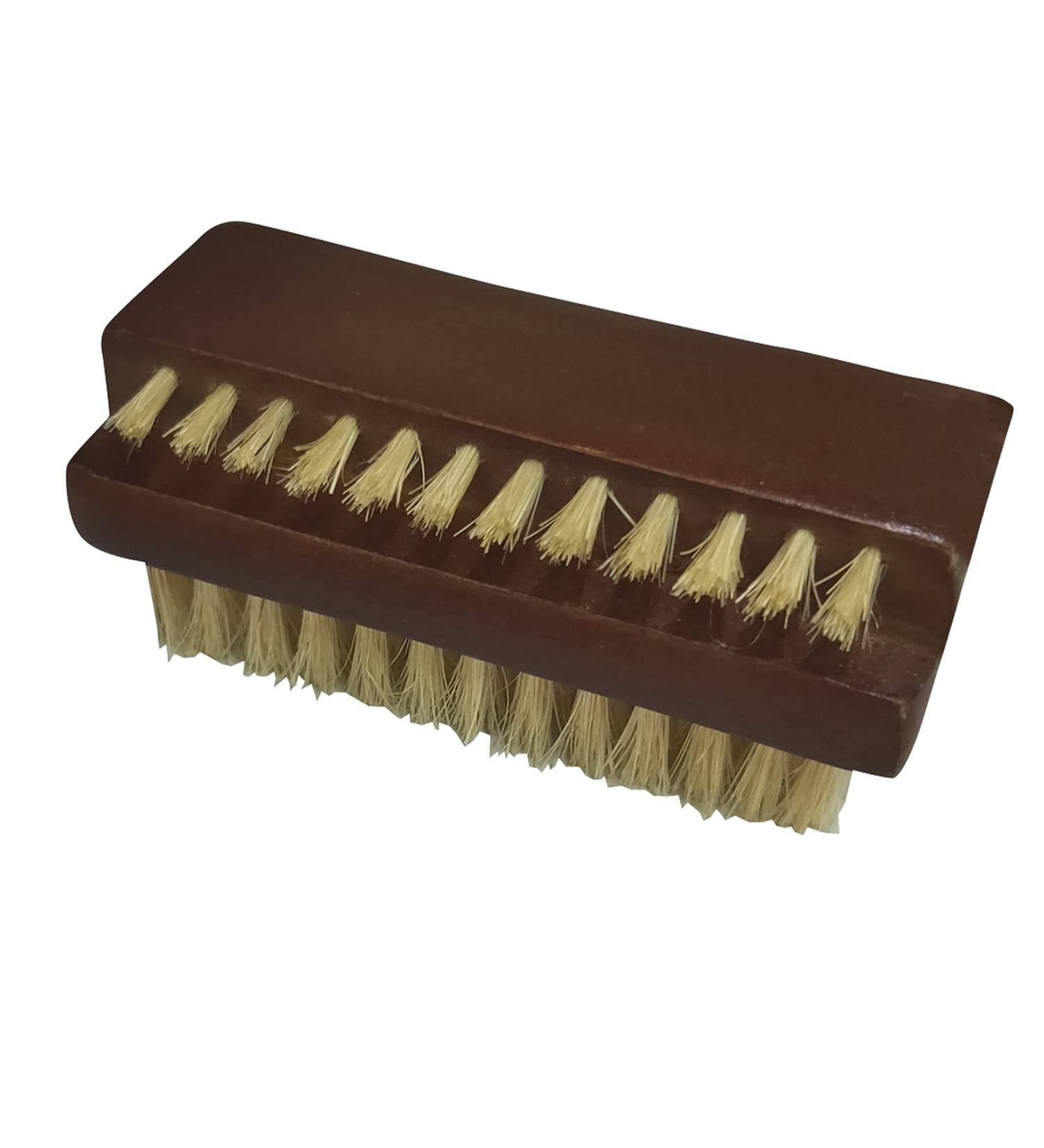 Coralpearl Wooden Nail Brush Cleaner - Dual Sided Rosewood with 100% Boar Bristle for Hand/Foot/Toe Cleaning - Men Women Kids Manicure Pedicure Care - Buy Online on GoSupps.com