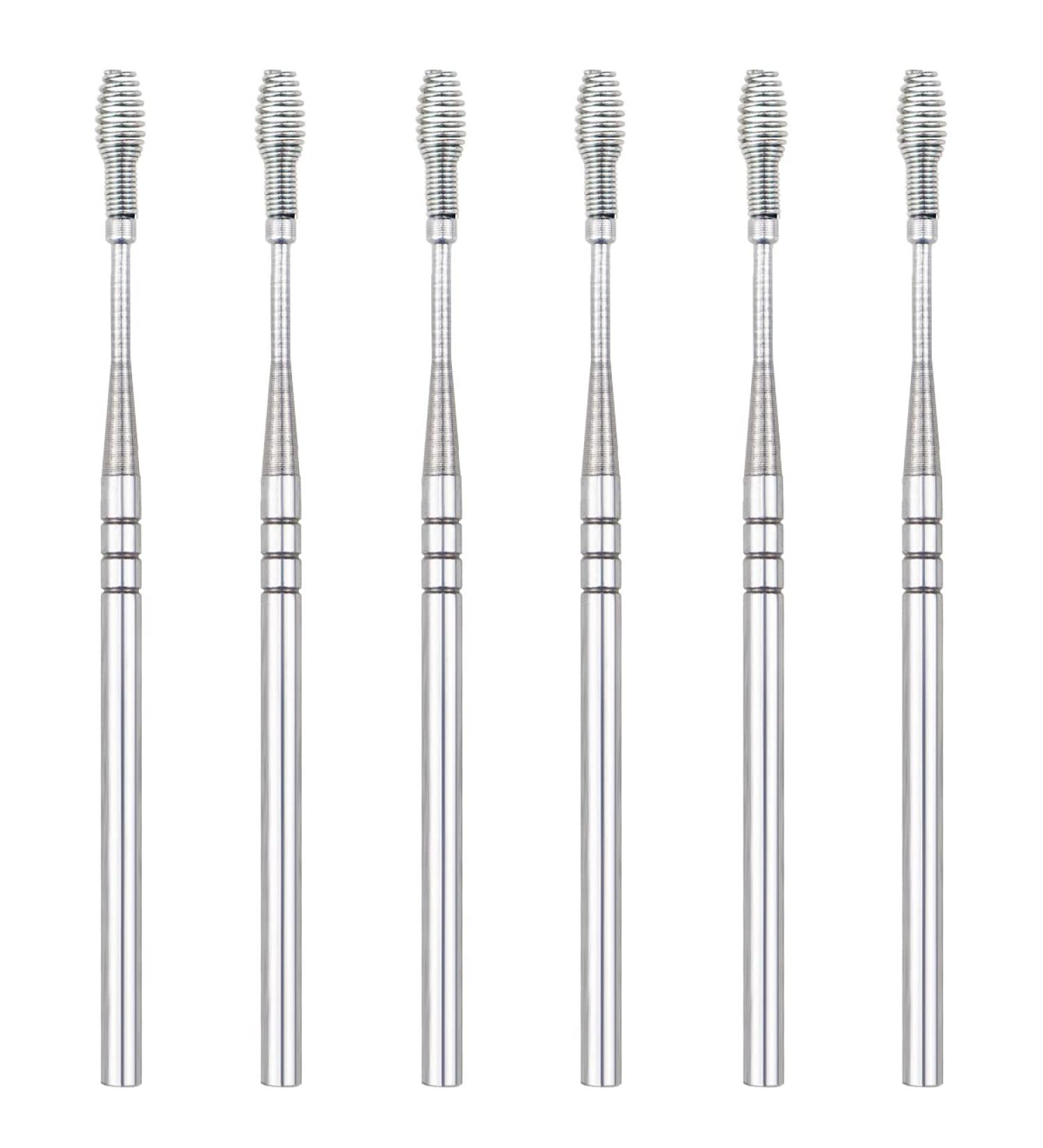 FERCAISH Earwax Removal Kit - 6 Pcs Stainless Steel Ear Cleaning Tool Set for Men and Women - Spiral Massage Ear Pick and Canal Cleaner (Silver) - Buy Online on GoSupps.com