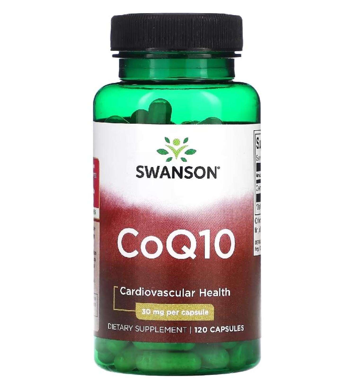 Swanson - CoQ10 - Coenzym Q10 | Heart Health & Energy Production Support | 30mg - 120 Capsules