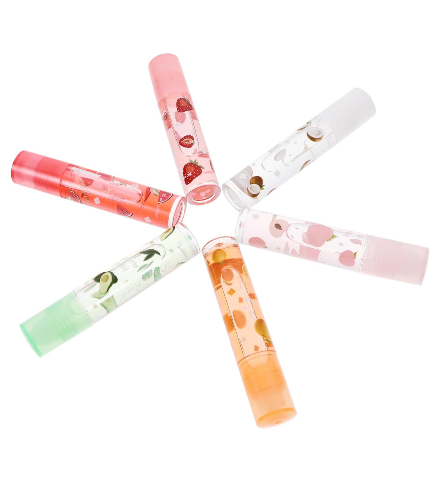 NOLITOY Hydrating Roll-On Lip Gloss Set - 6 Fruit-Flavored Plumping Lip Oils | Moisturizing Lip Care & Balm for Women & Girls - Buy Online on GoSupps.com