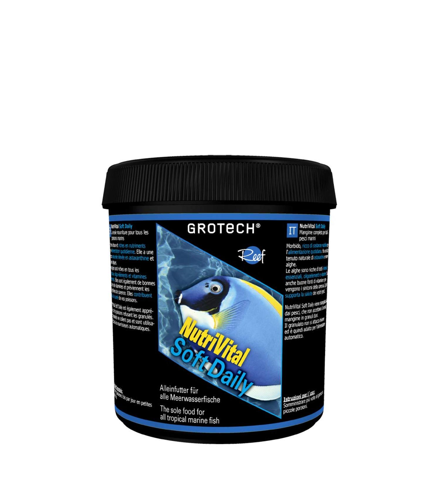 Grotech NutriVital Soft Daily 0.6-0.9mm 175g - The Only Food for All Marine Fish