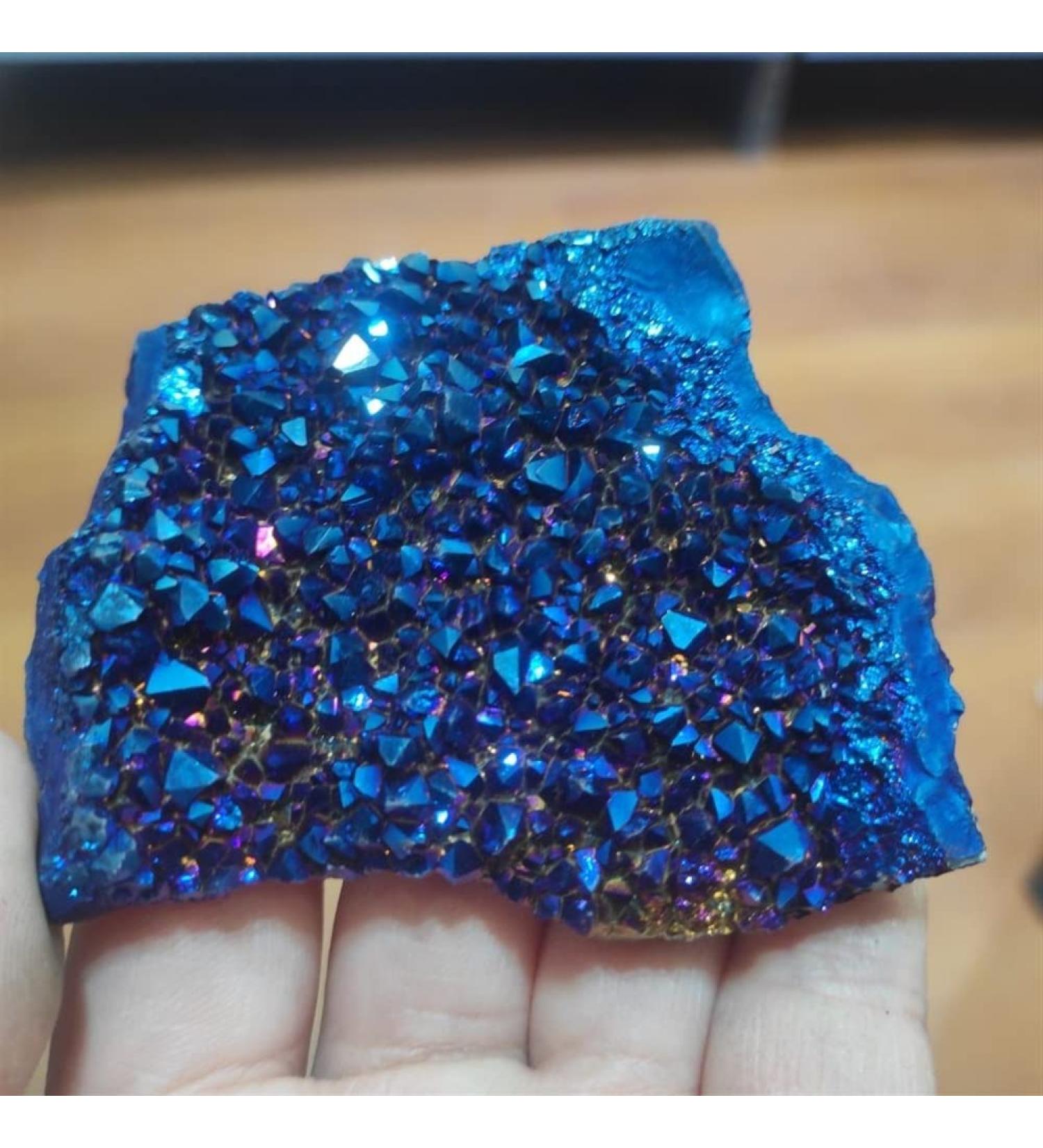 Natural Crystal Rough Specimen 1pcs Natural Crystal electroplated Colored Crystal Clusters Specimen of Open Crystal Clusters Home Decorated Stones CrystalsStone (Size : 80-100g) - Buy Online on GoSupps.com