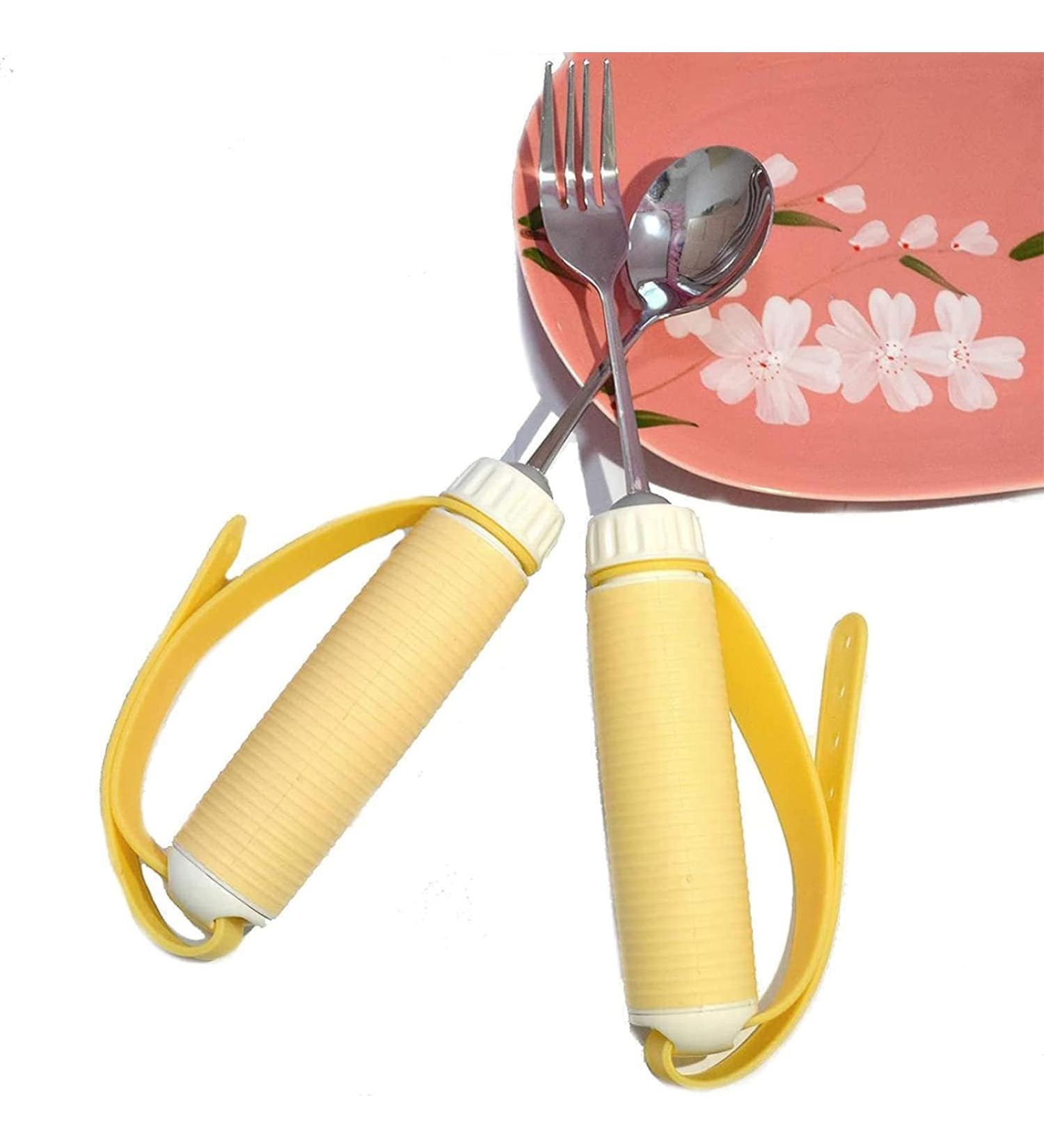 Anti-Shake Cutlery Fork And Spoon Adaptive Utensils Spoons Forks Set for Hand Tremors Arthritis Parkinson Rehabilitation Aids for Patients - Buy Online on GoSupps.com