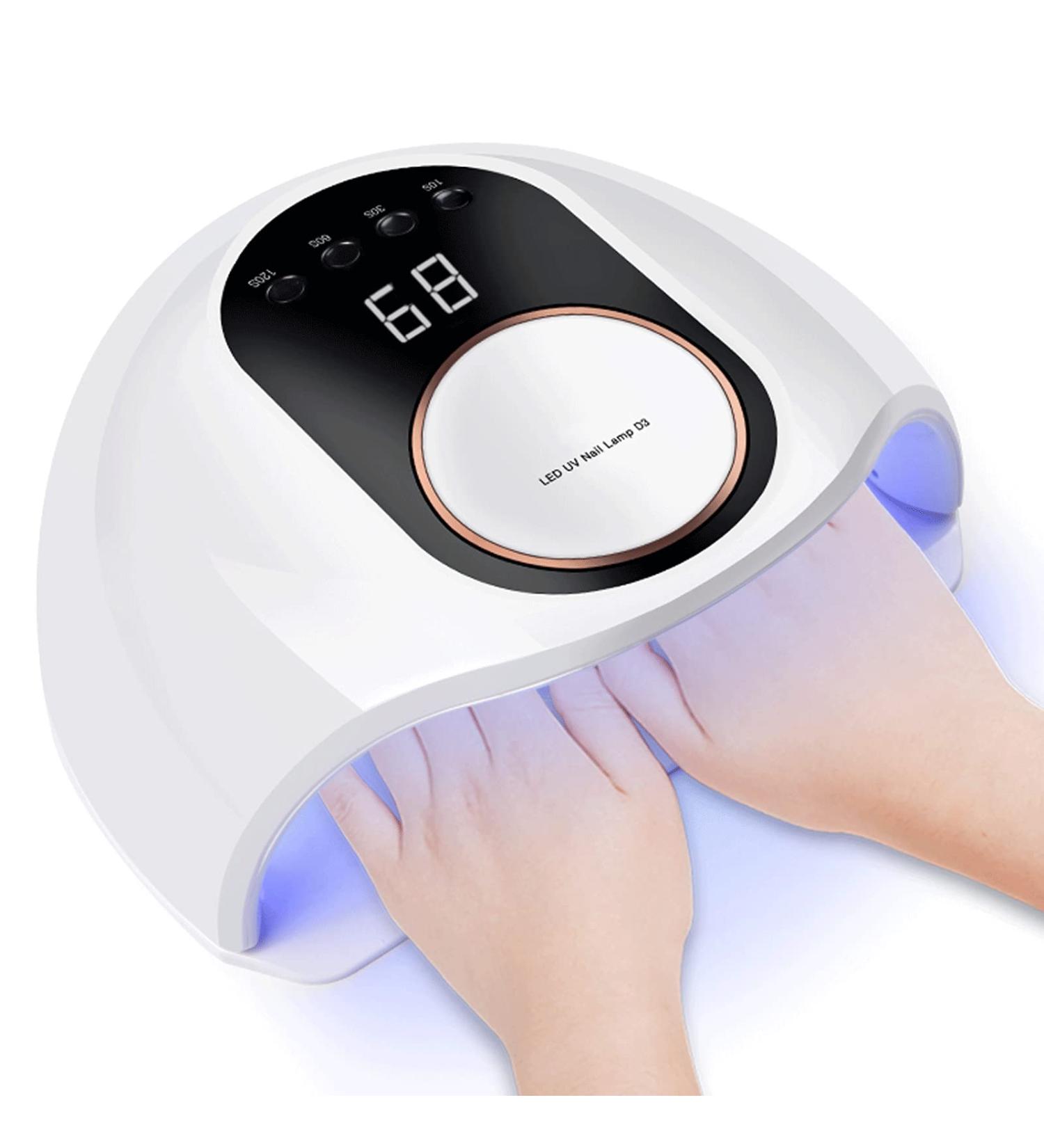 LED UV Nail Lamp for Gel Nails 130W High Power Nail Dryer with 4 Timers Nail Polish Dryer for Regular Polish Pedicure Home and Salon (White) - Buy Online on GoSupps.com