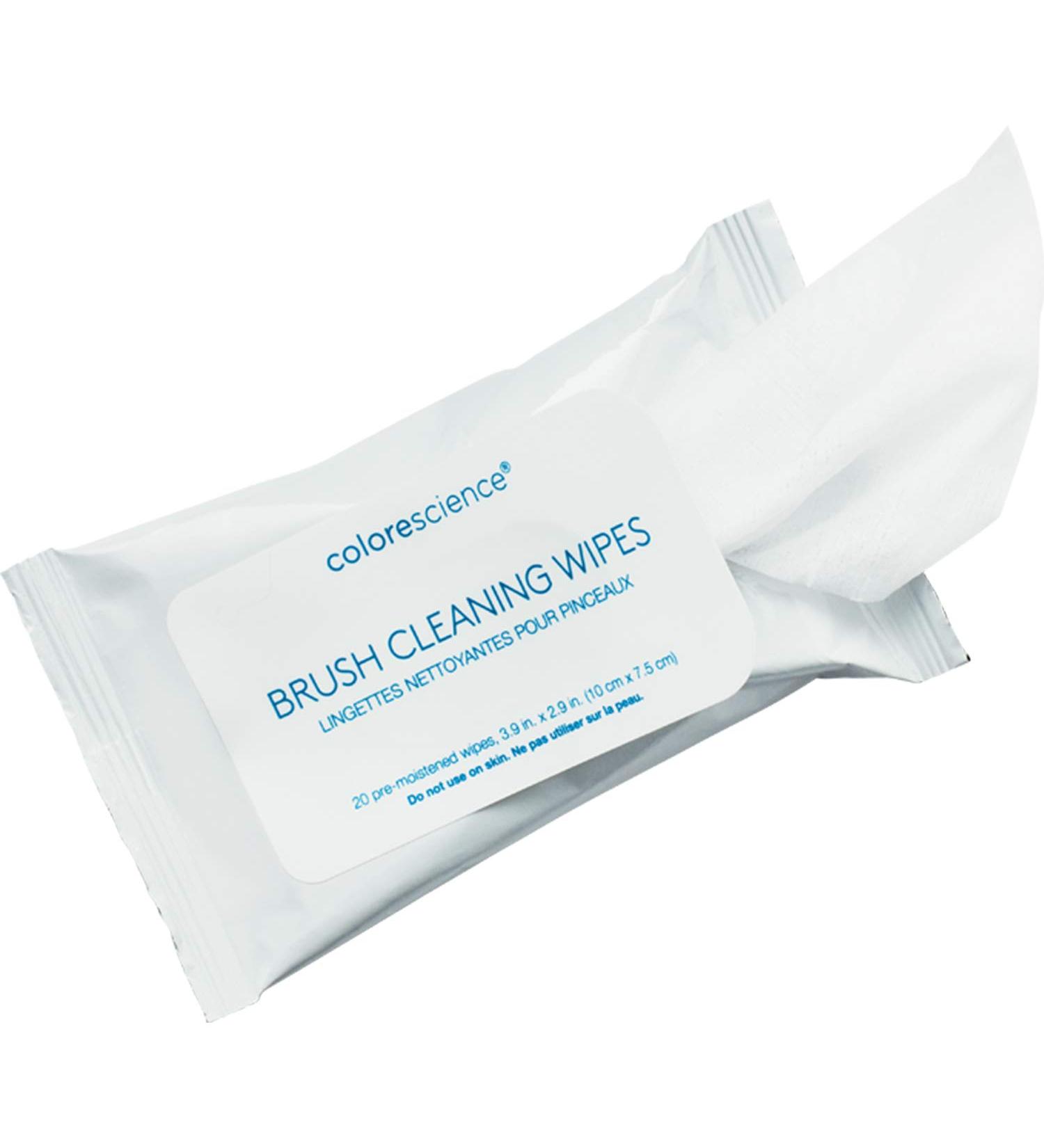 Colorescience Brush Cleaning Wipes 20 ct - Gentle & Effective Makeup Brush Cleaner - Buy Online on GoSupps.com
