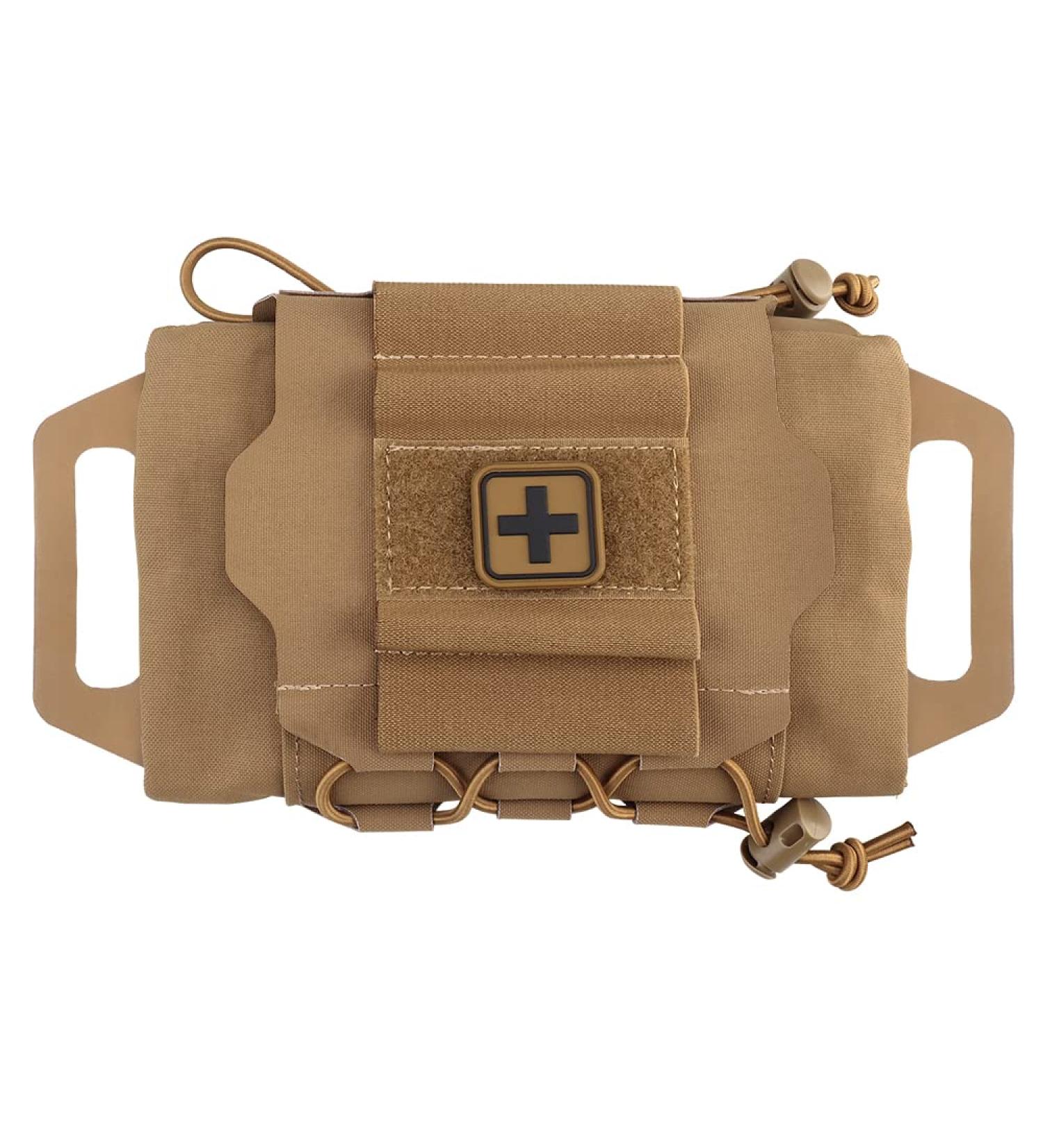 Tactical Military Bag MOLLE First Aid Pouch - Survival Two Piece System Med Roll Carrier with Hypalon Handle | International Shipping Available - Buy Online on GoSupps.com