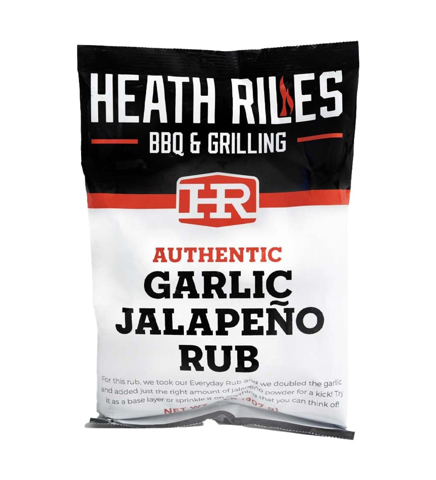 Heath Riles BBQ Rub Garlic Jalape o Seasoning 32oz - Champion Pitmaster Recipe Spice Mix - Buy Online on GoSupps.com