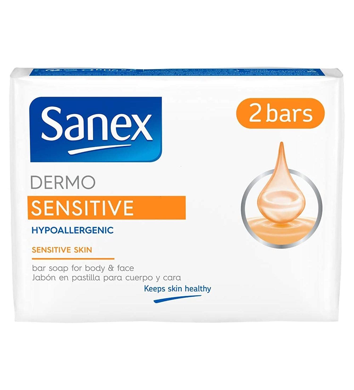 Sanex Dermo Sensitive Hypoallergenic Bar Soap - 2 x 90 g